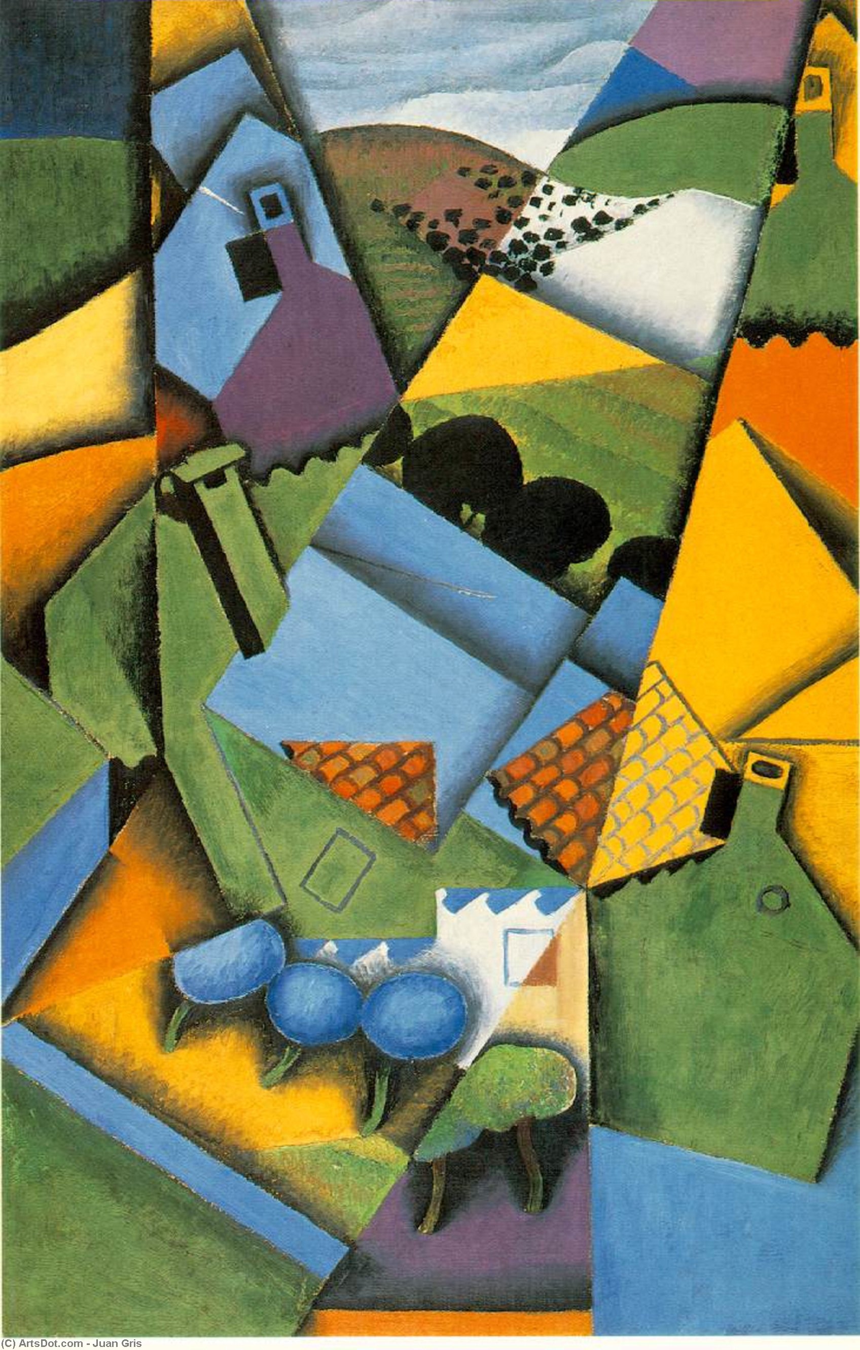 Landschaft Mit Haus In Céret — Juan Gris