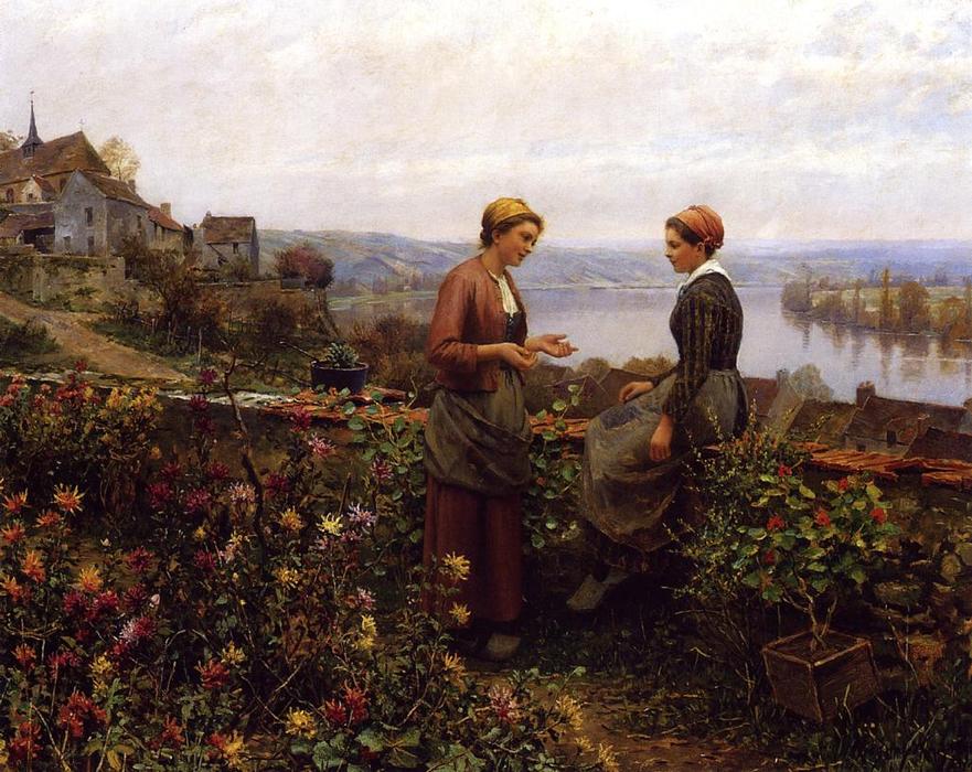 Gossiping — Daniel Ridgway Knight
