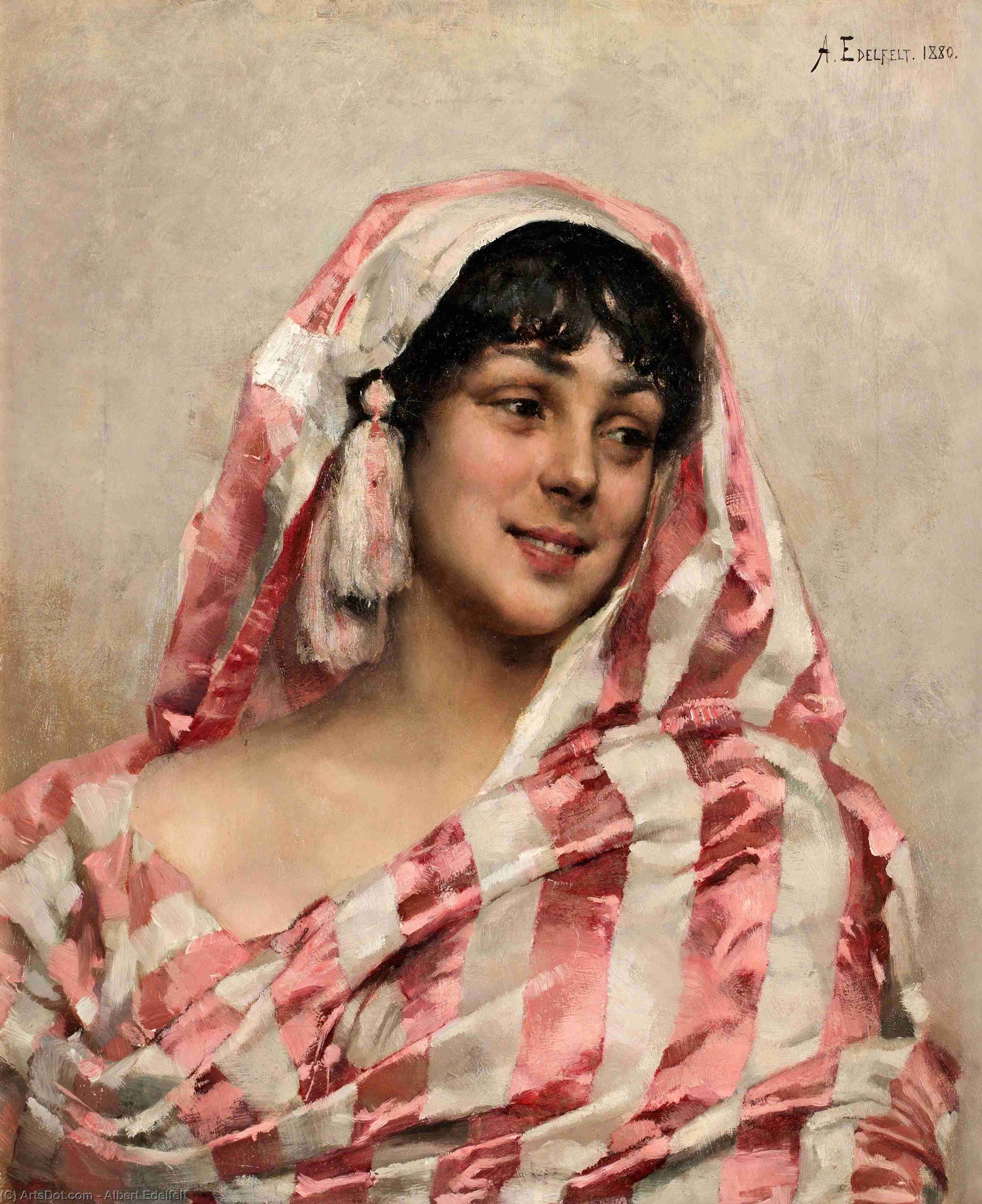 Laughing Model With A Cloth — Альберт Эдelfель