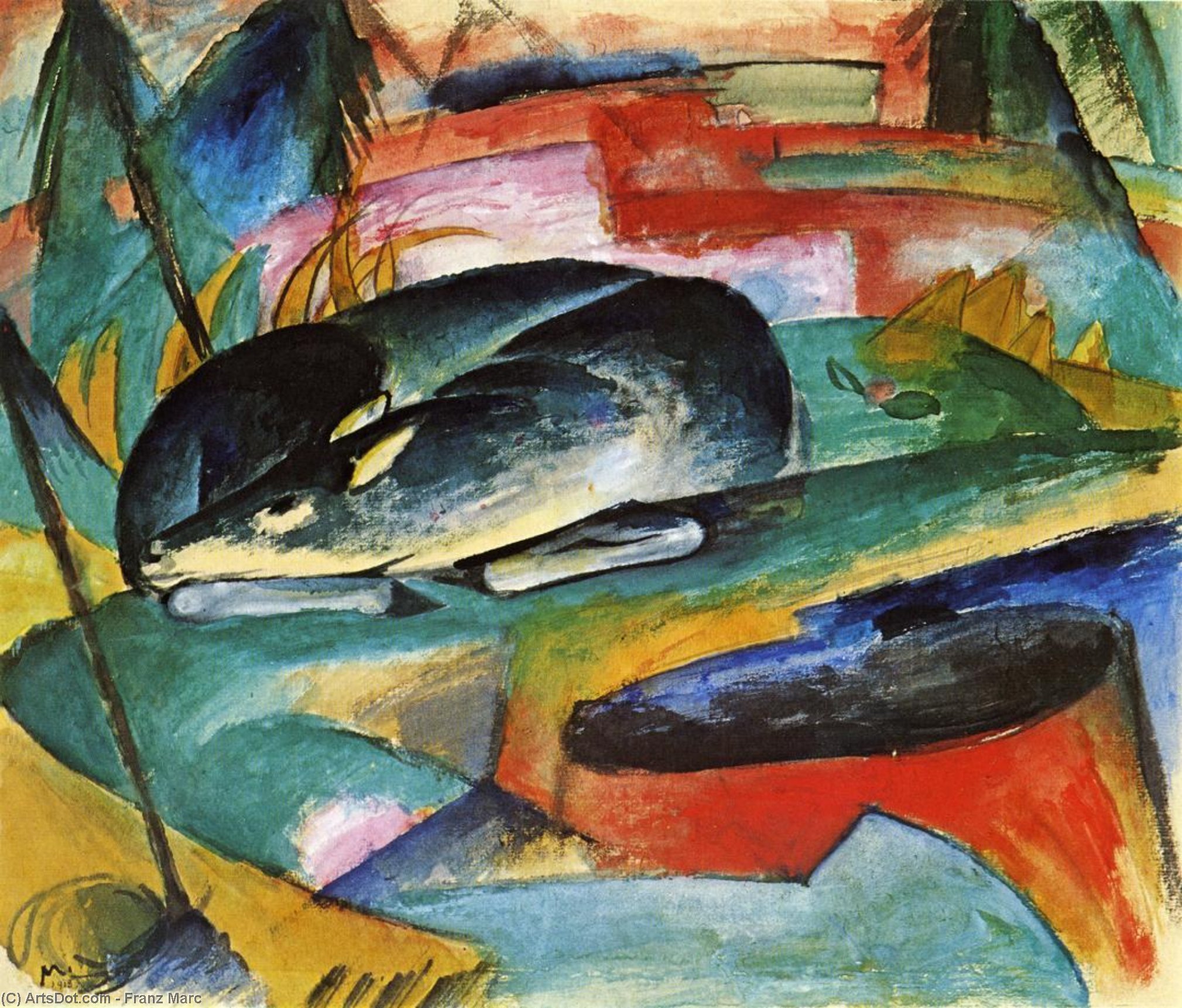 Sleeping Deer — Franz Marc