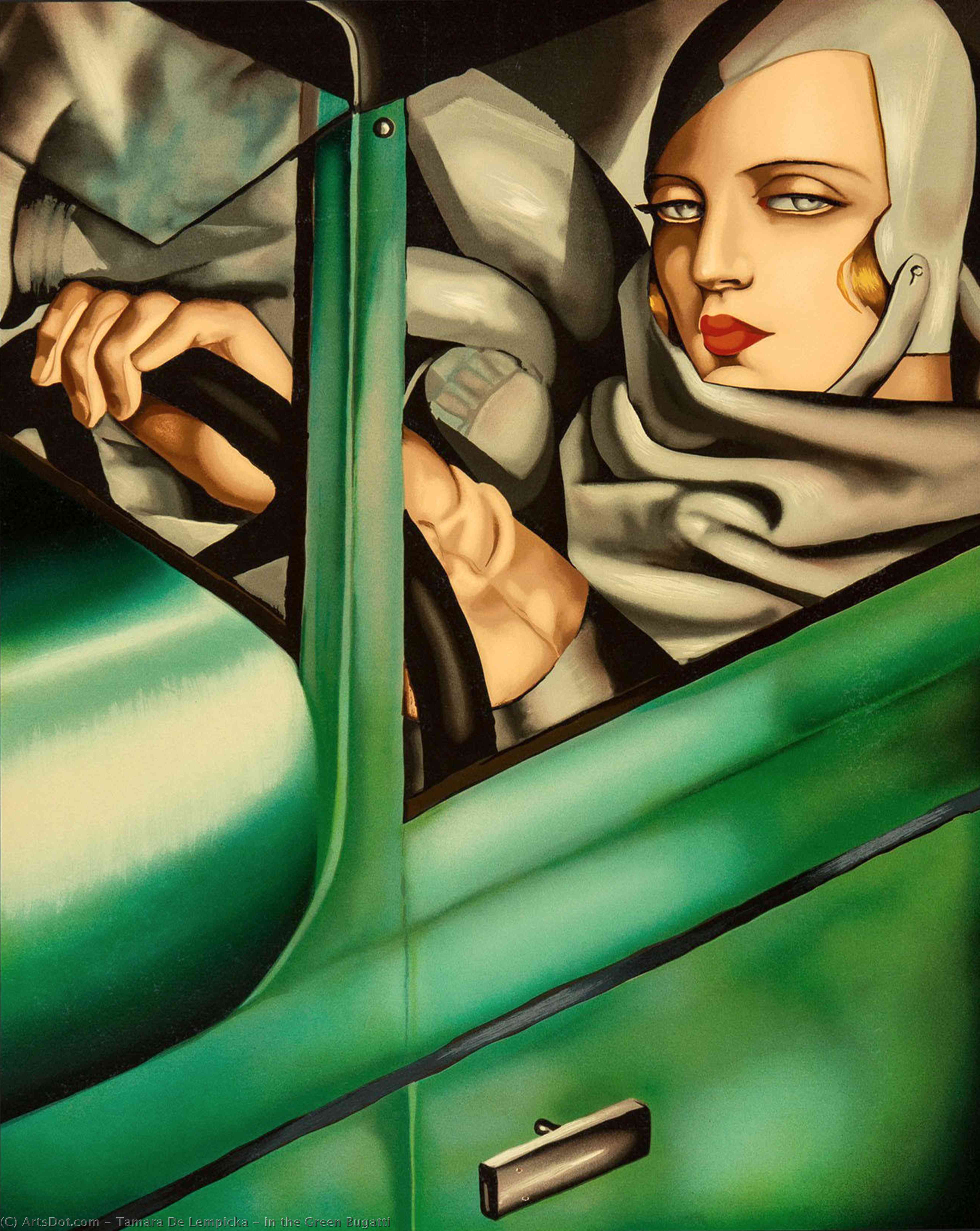 Nella Bugatti Verde — Tamara De Lempicka