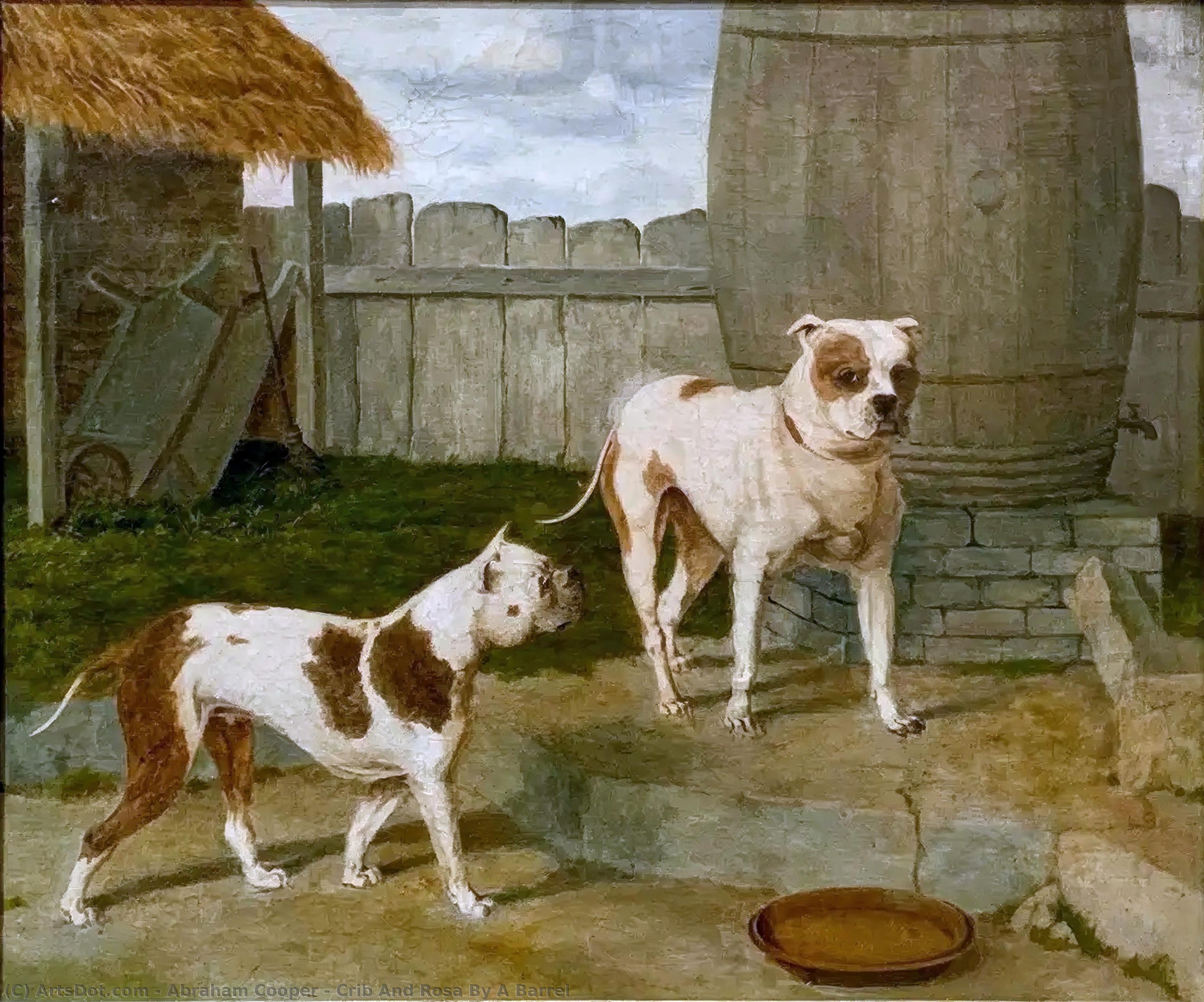 Crib And Rosa By A Barrel — Абрахам Купер