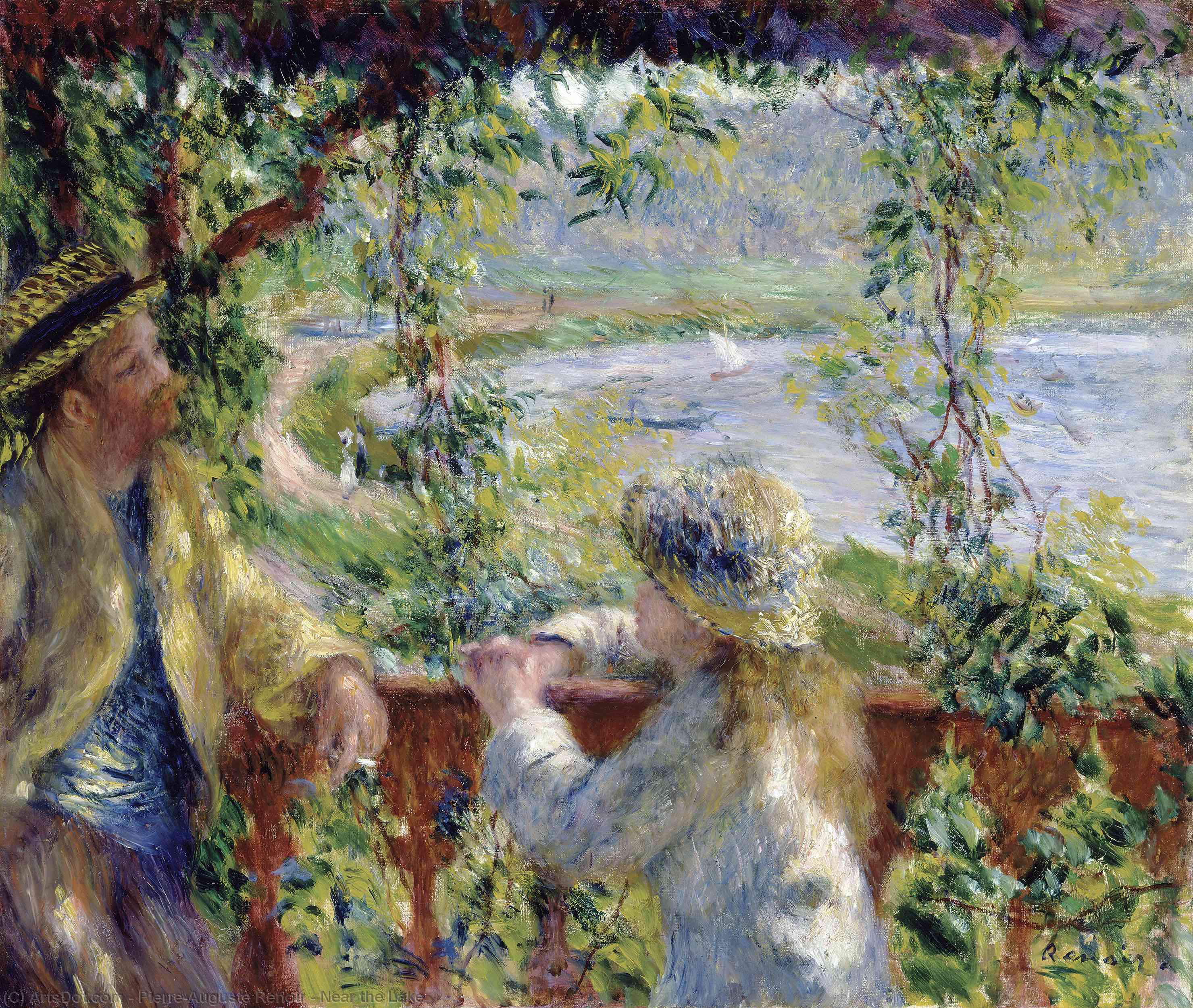 Near The Lake — Pierre-auguste Renoir