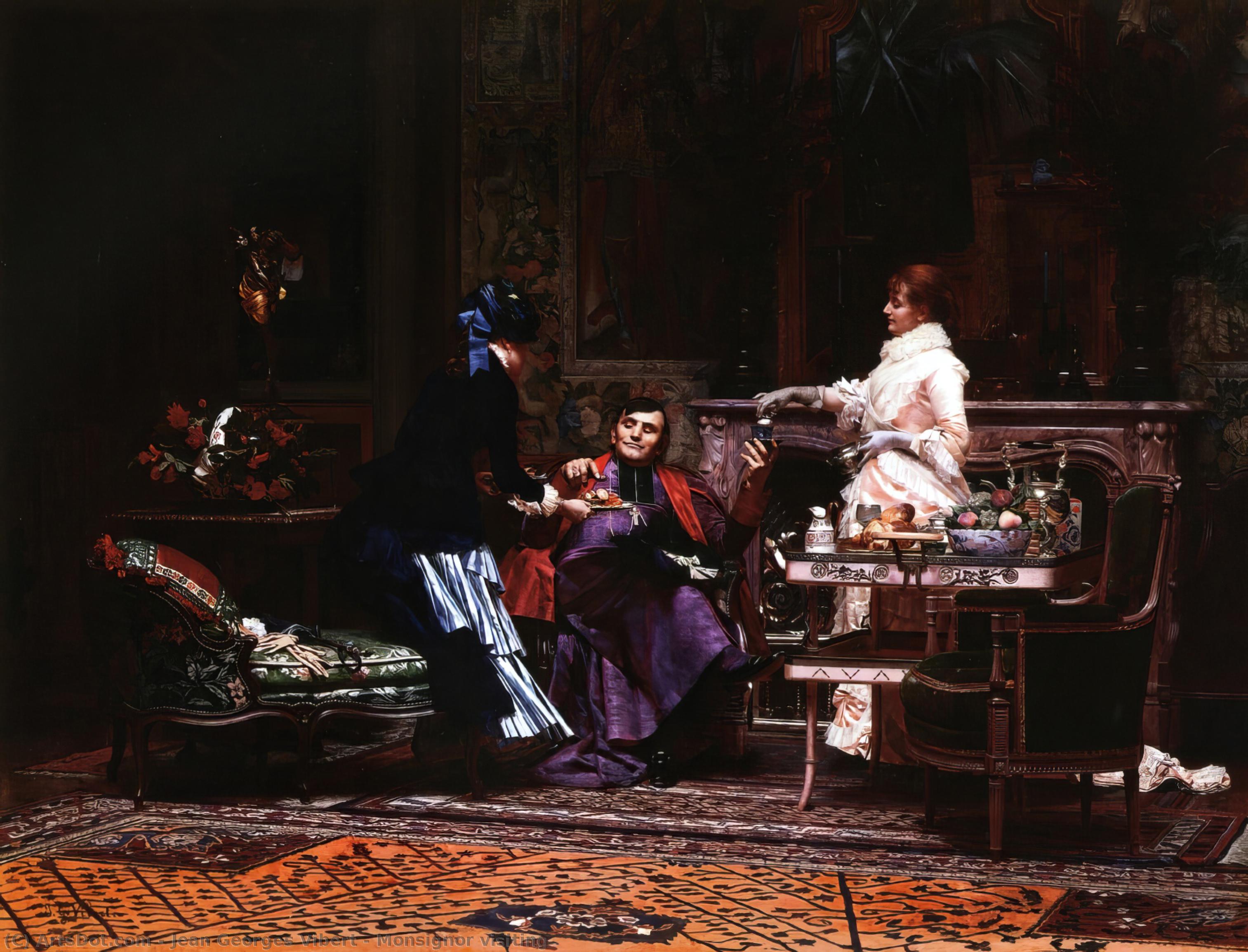 Monsignor Visiting — Jehan Georges Vibert
