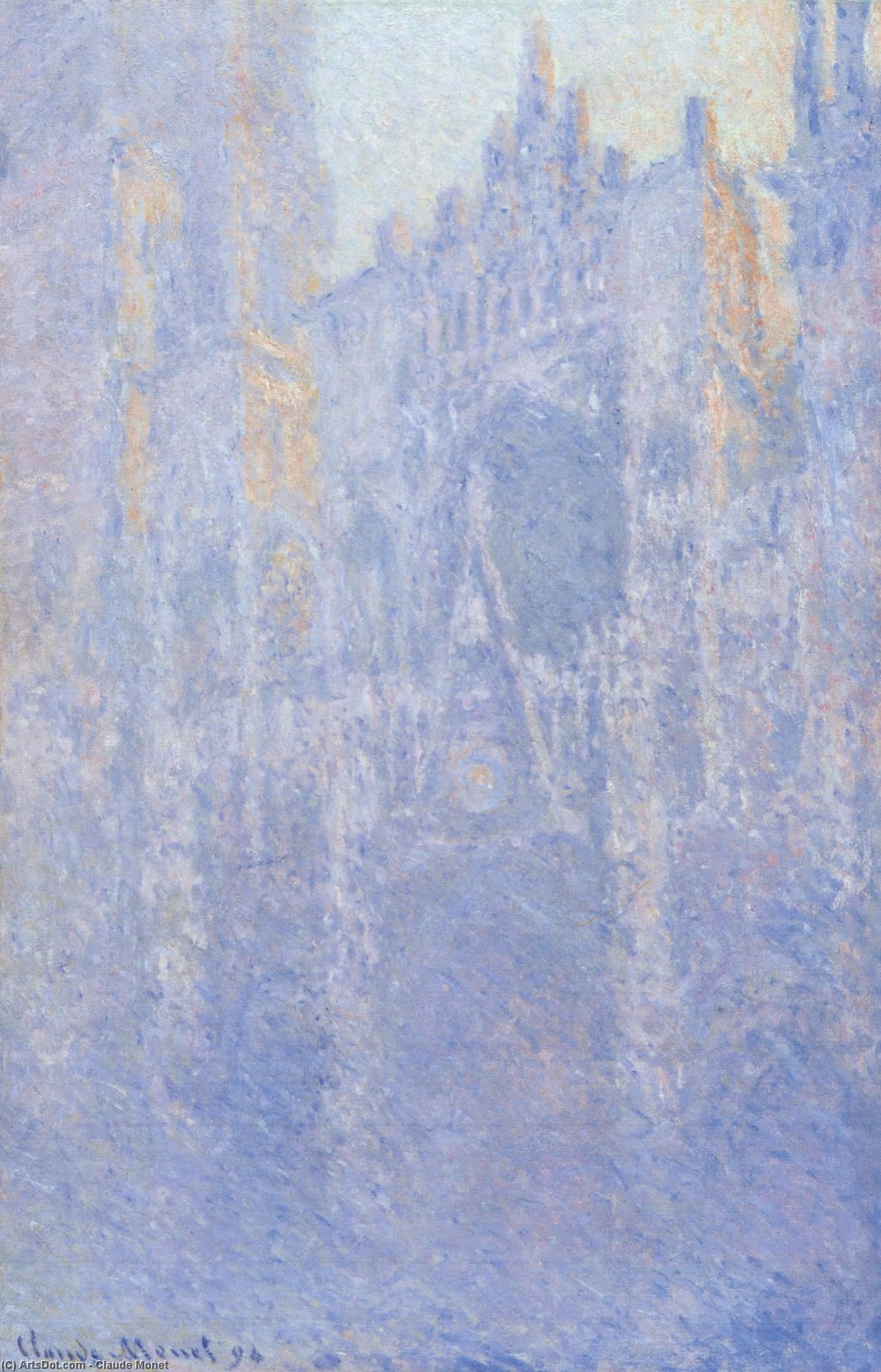 Catedral De Rouen, El Portal, Niebla Matutina — Claude Monet