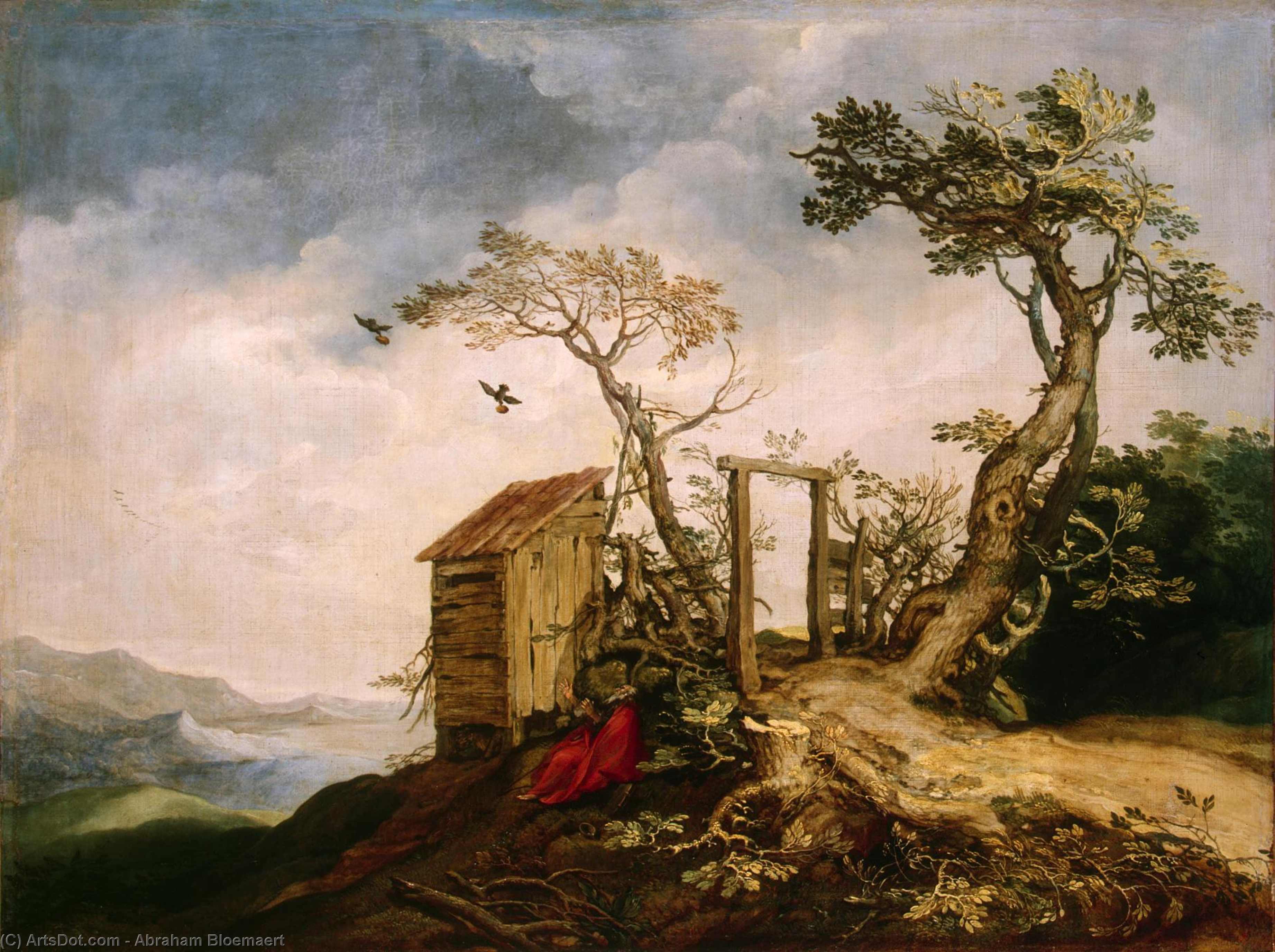 Paysage Avec Le Prophète Élie Dans Le Désert — Abraham Bloemaert
