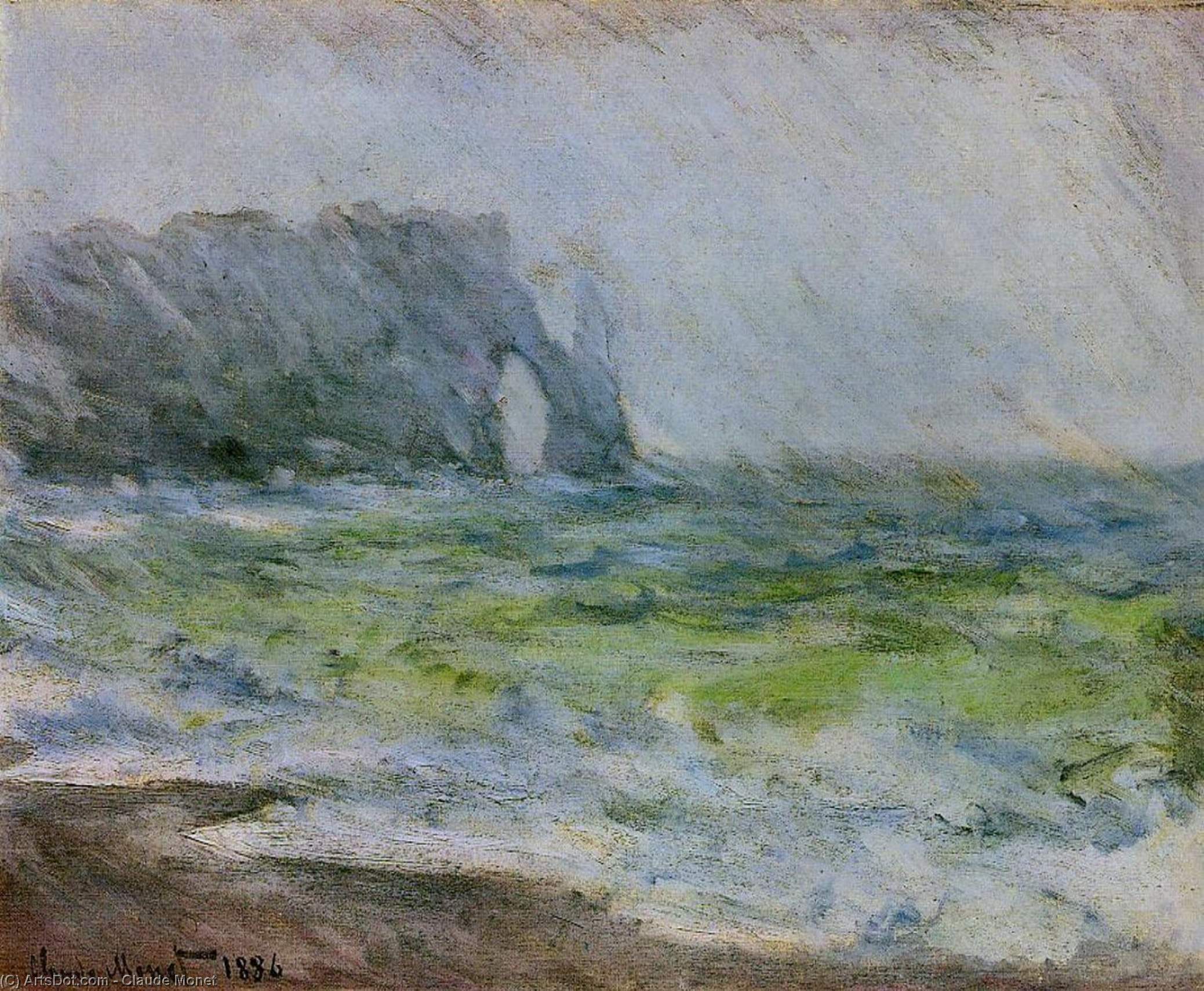 Etretat In The Rain (ეტ Retat In The Rain) — კლოդ მონე