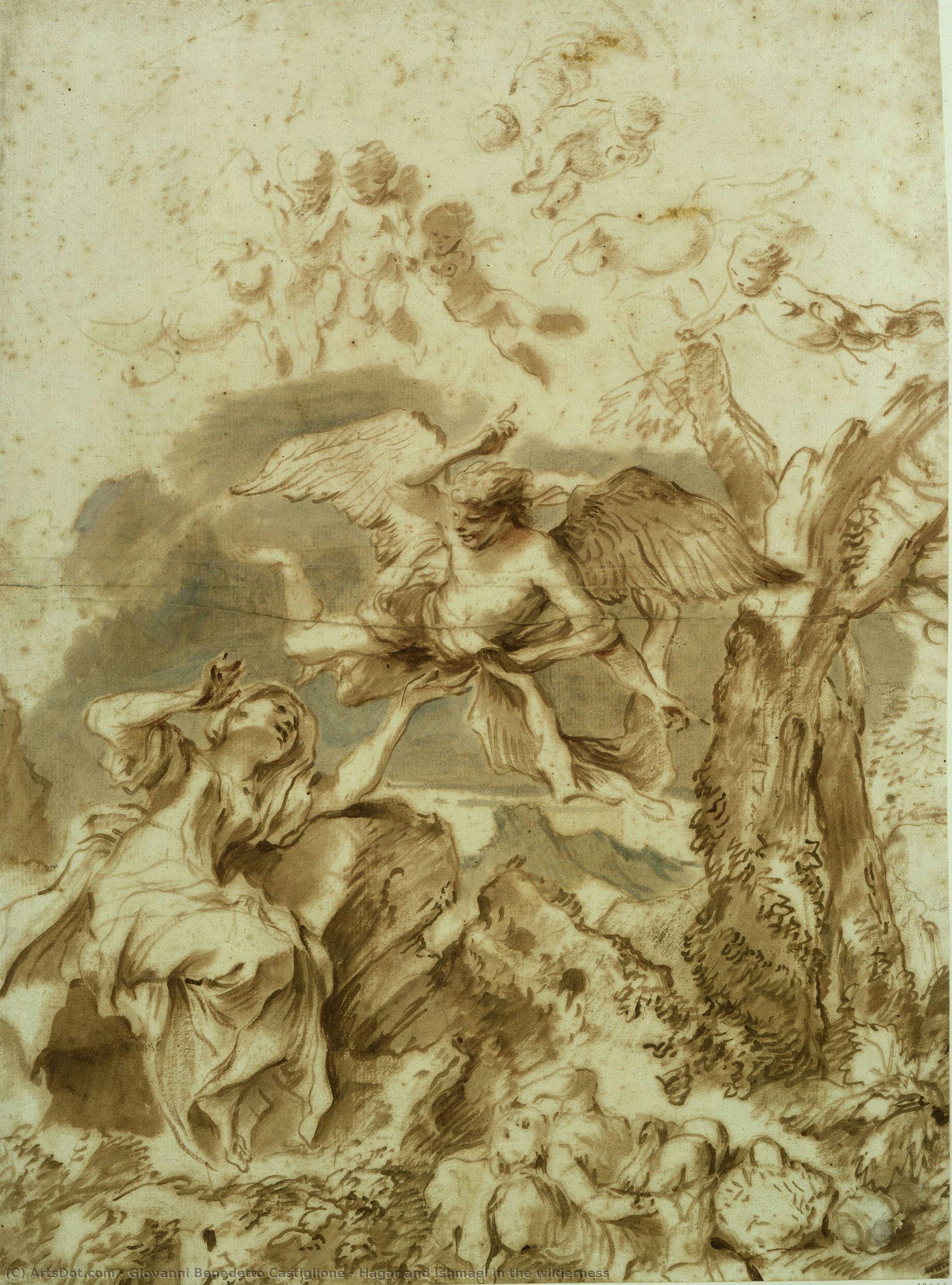 Hagar Și Ismaiel În Pustiu — Giovanni Benedetto Castiglione