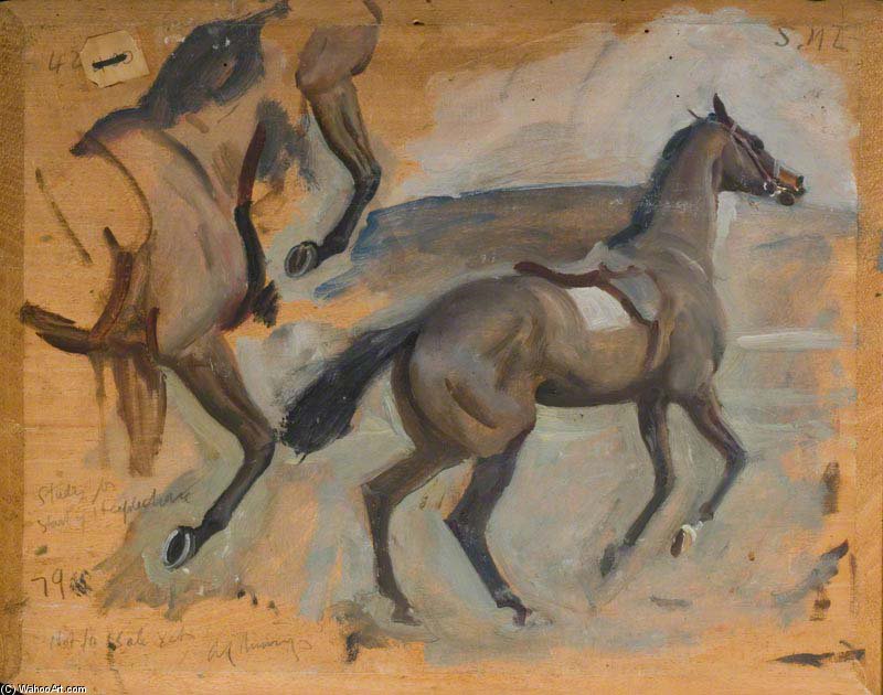 Study For 'start Of A Steeplechase' — Sir Alfred James Munnings