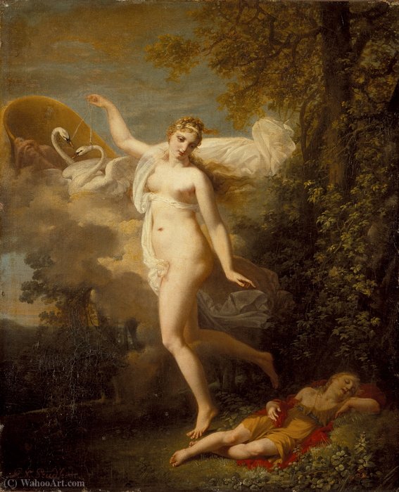 Venus And A Sleeping Cupid — Jean-baptiste Mallet