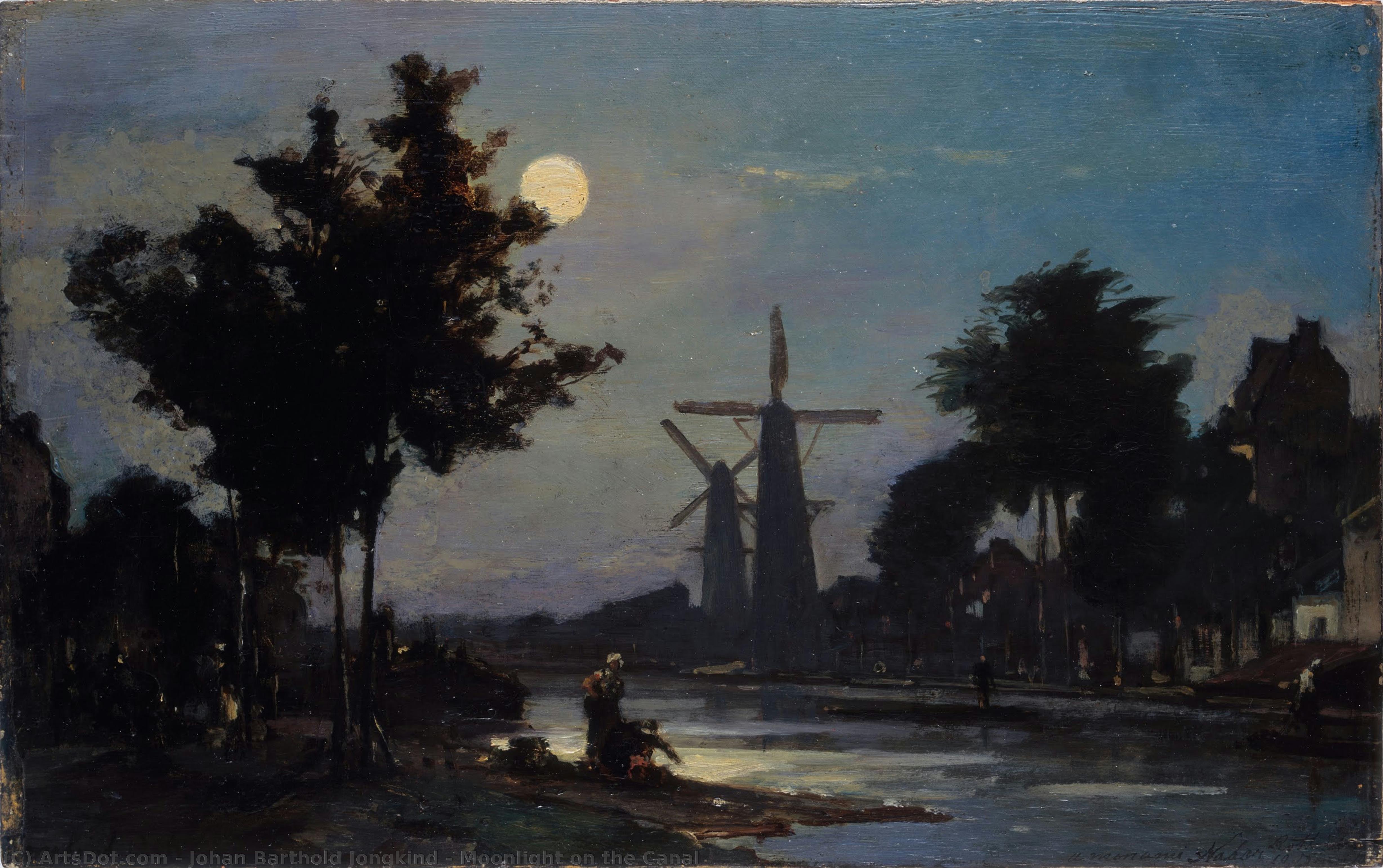 Moonlight On The Canal — Juhan Jongkind