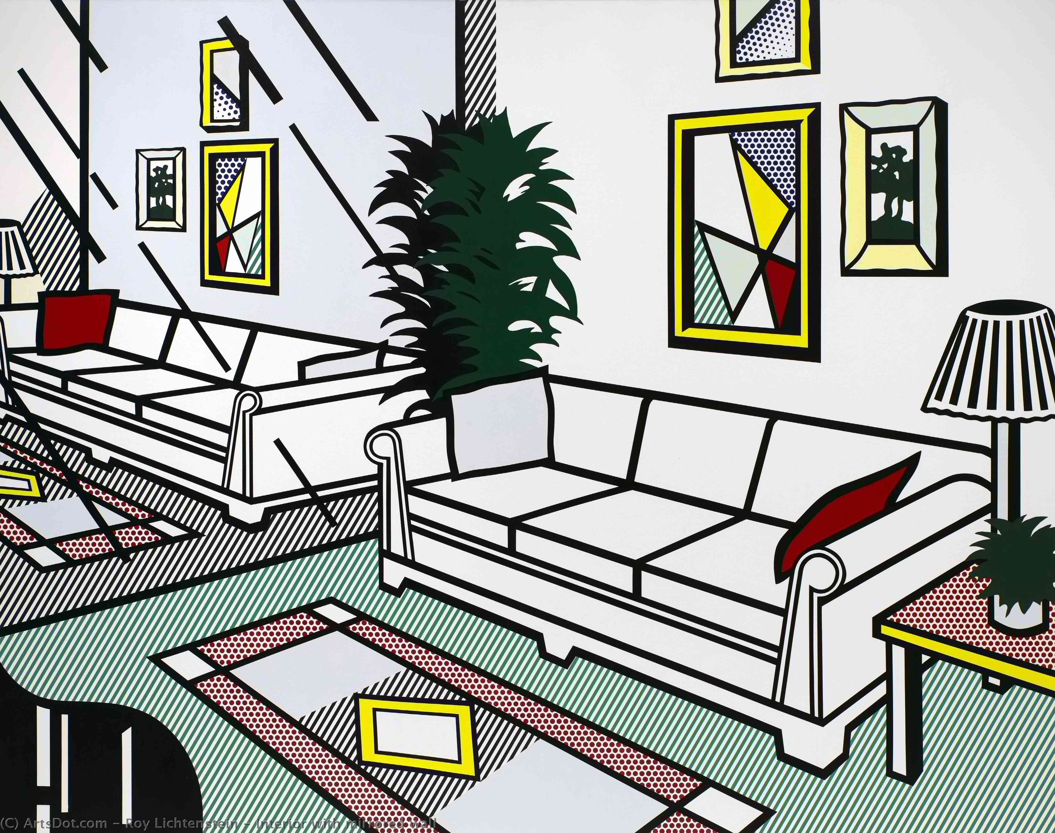 Interior Con Parete Specchiata — Roy Lichtenstein