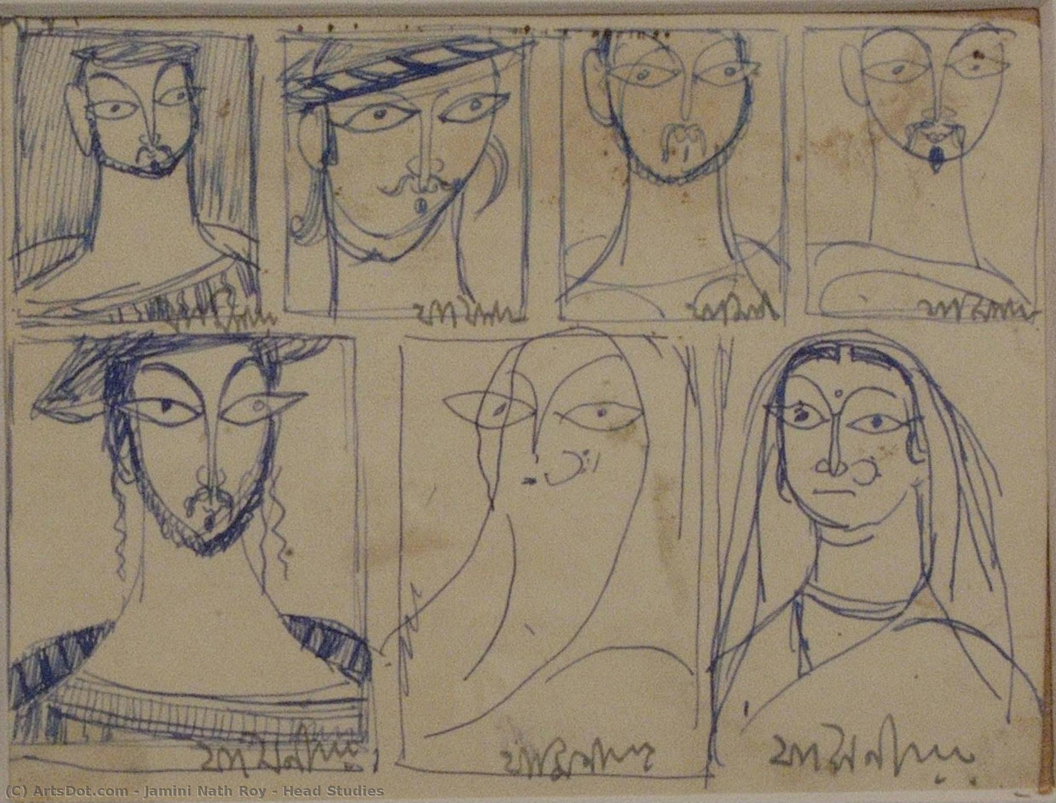 Head Studies — Jamini Nath Roy