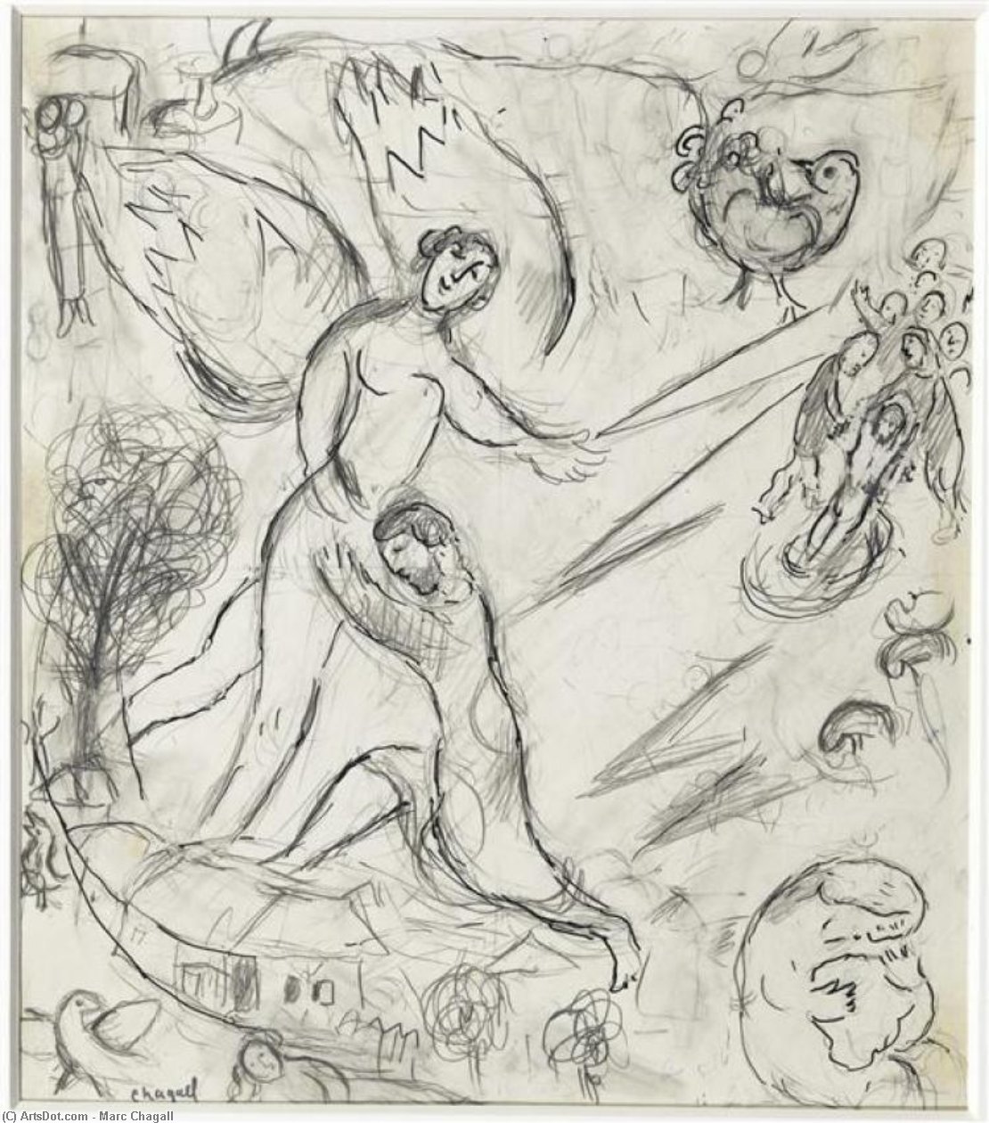 Jakob Kämpft Mit Dem Engel — Marc Chagall
