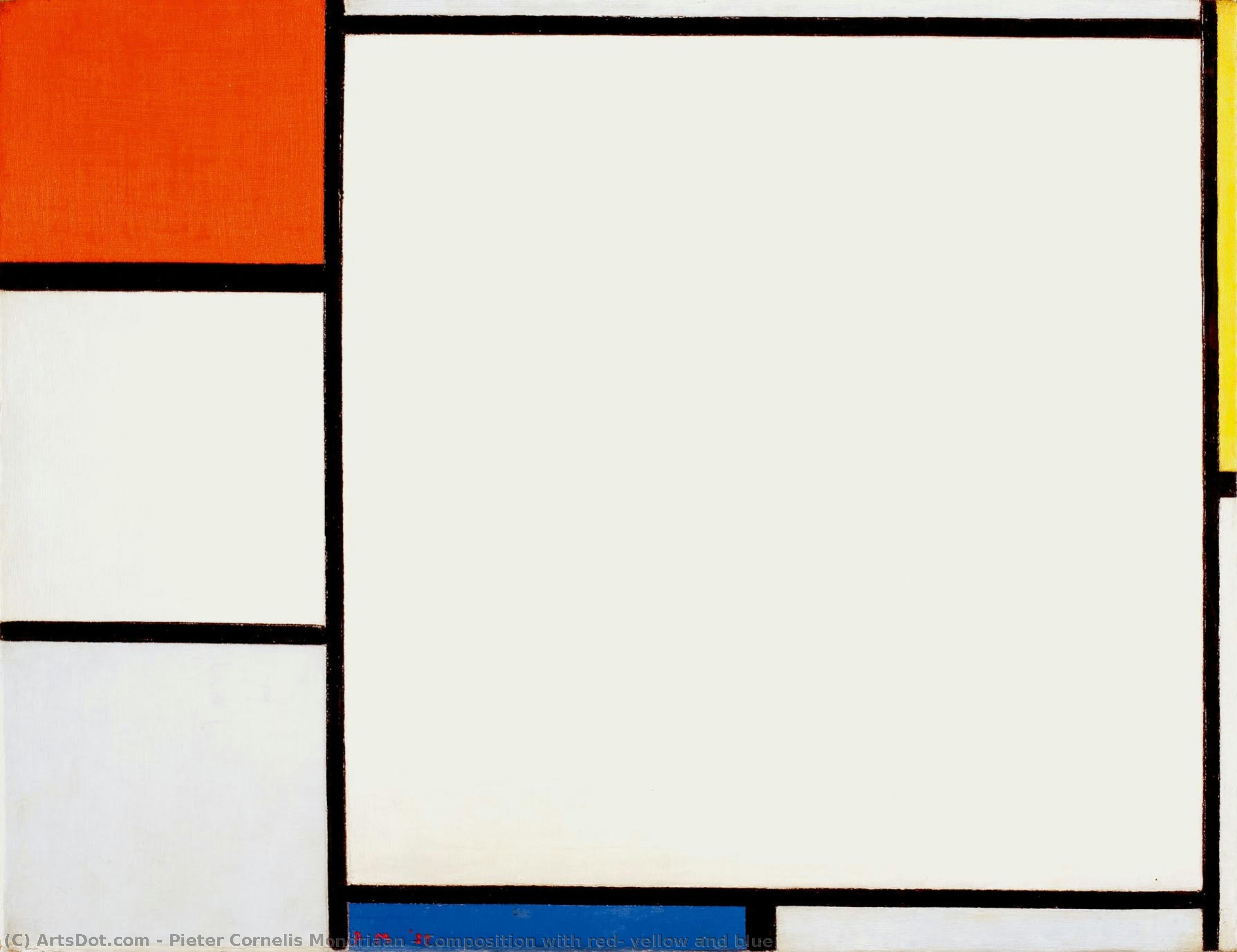 Composition With Red, Yellow And Blue — Piet Mondrian
