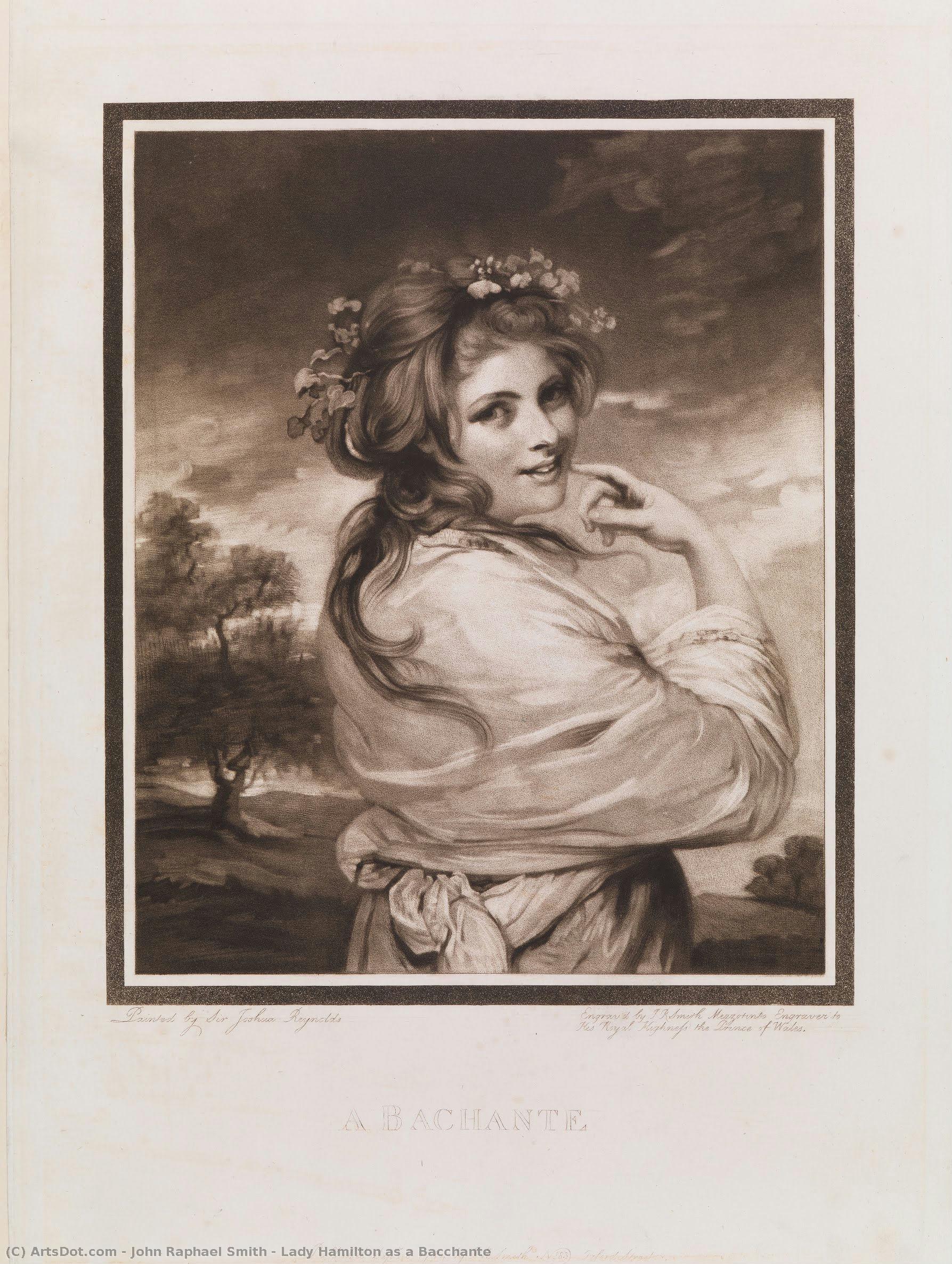 Lady Hamilton As A Bacchante — John Raphael Smith