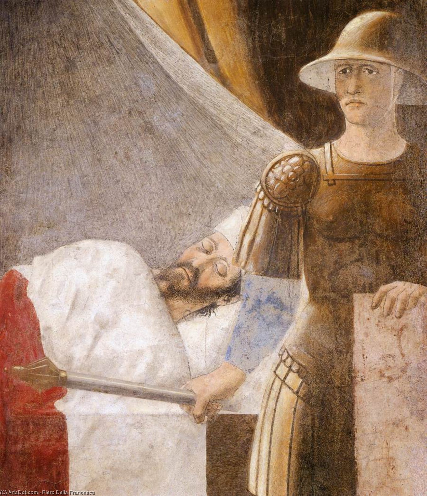 ”4. Visionen Av Konstantin (detalj)” — Piero Della Francesca