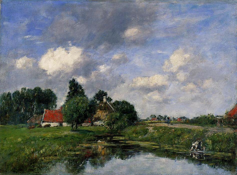 Río Cerca De Dunkerque — Eugène Louis Boudin