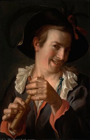 A Jester Holding A Flute — Peter Wtewael