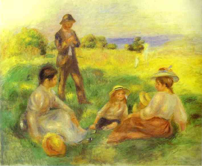 Landscape In Berneval Mit Figuren — Pierre-auguste Renoir