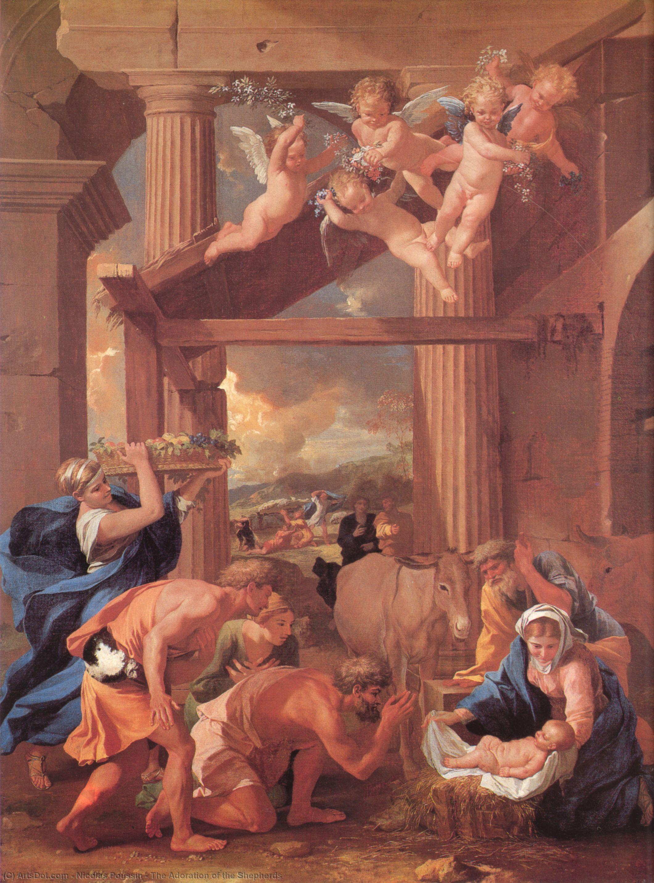 Adoracja Pasterzy — Nikola Poussin