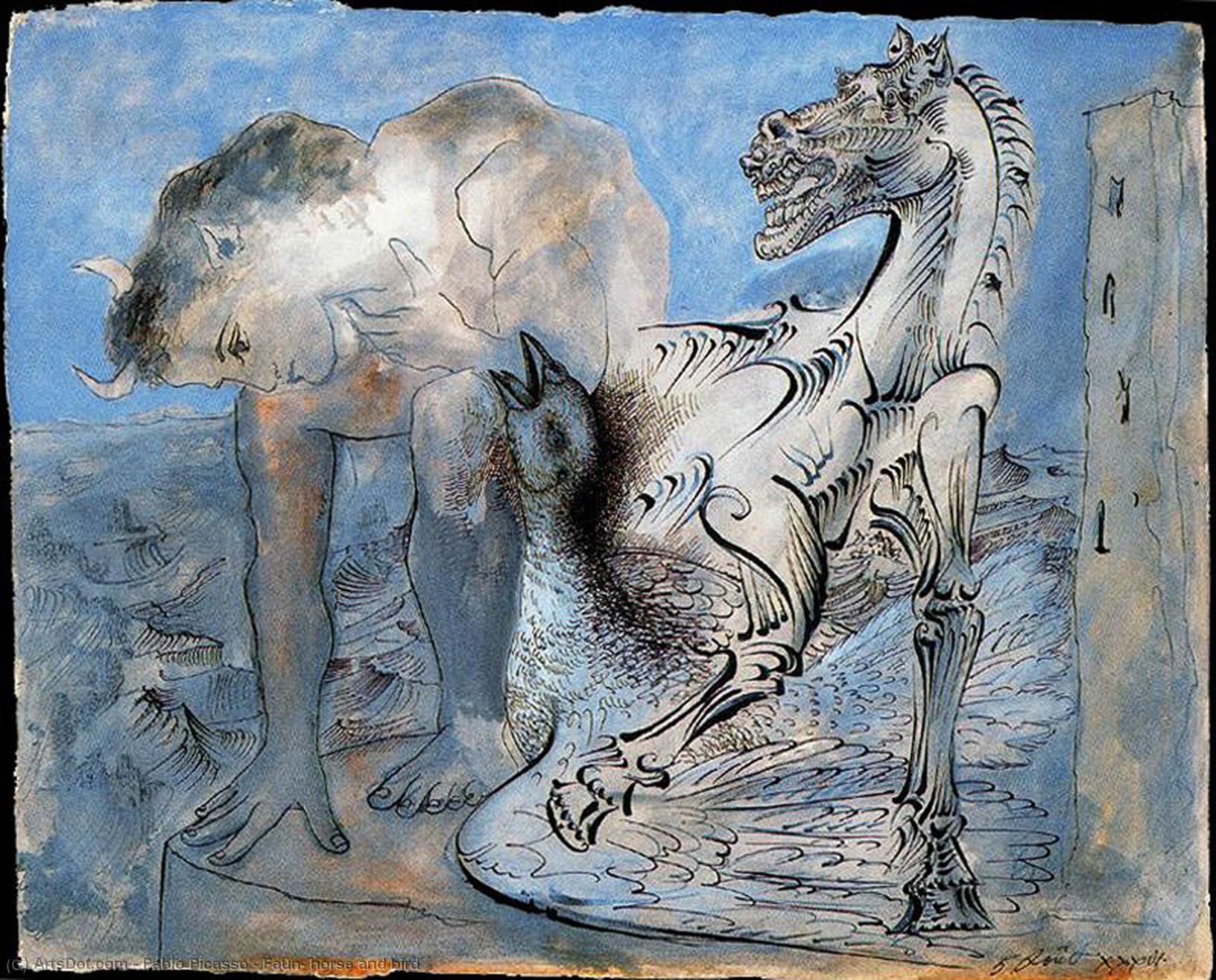 Faune, Cheval Et Oiseaux — Pablo Picasso
