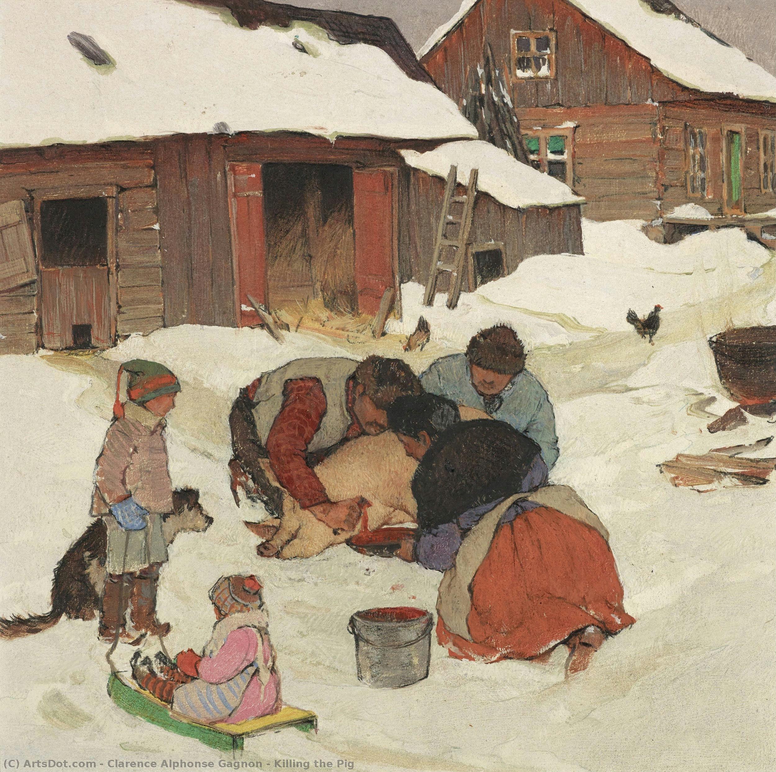 Killing The Pig — Clarence Alphonse Gagnon