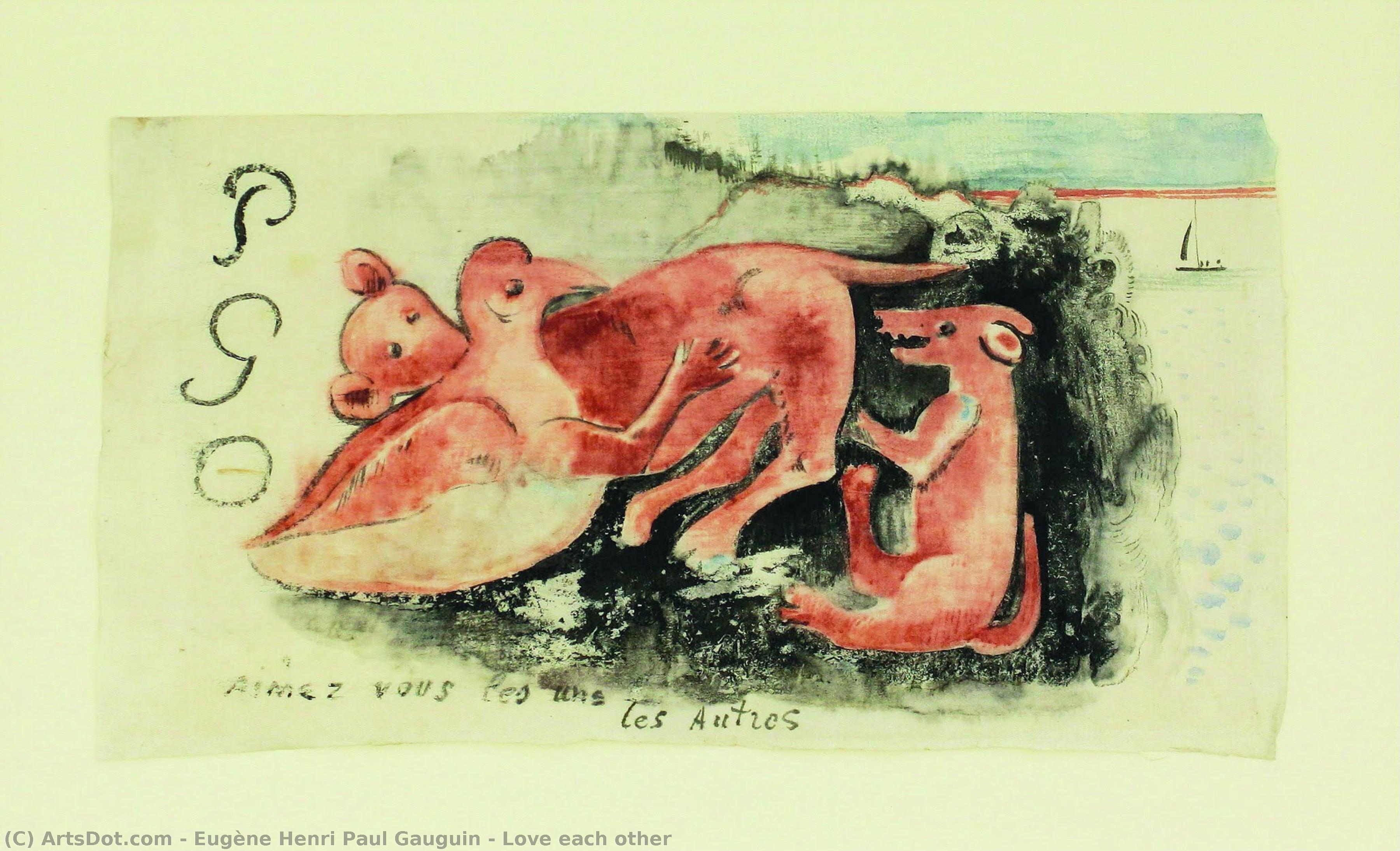 Love Each Other — Eugène Henri Paul Gauguin