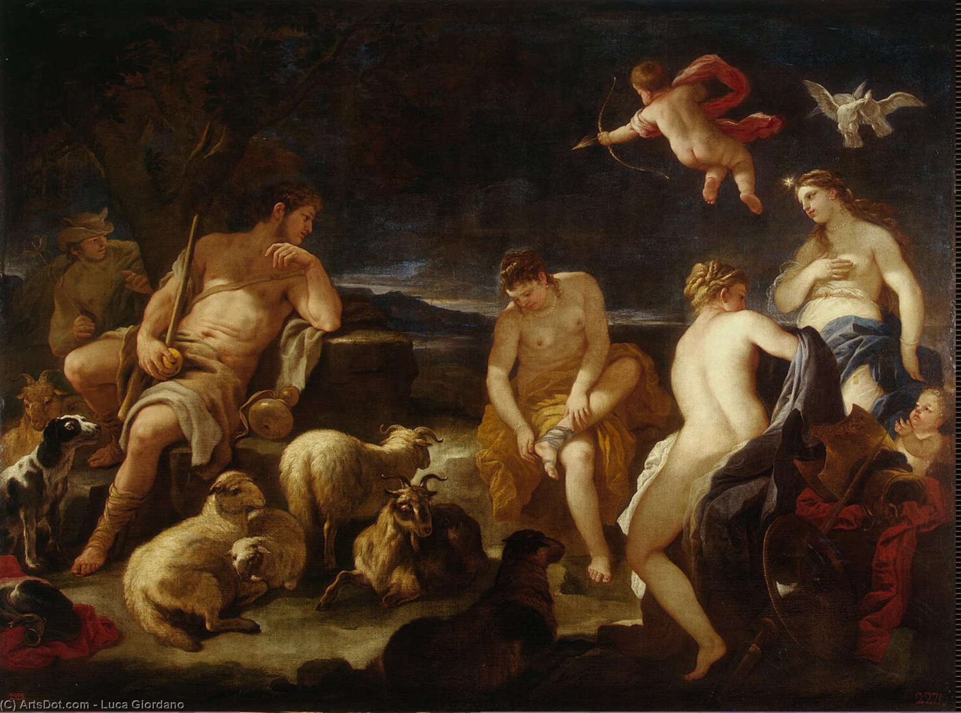 Jugement De Paris — Luca Giordano