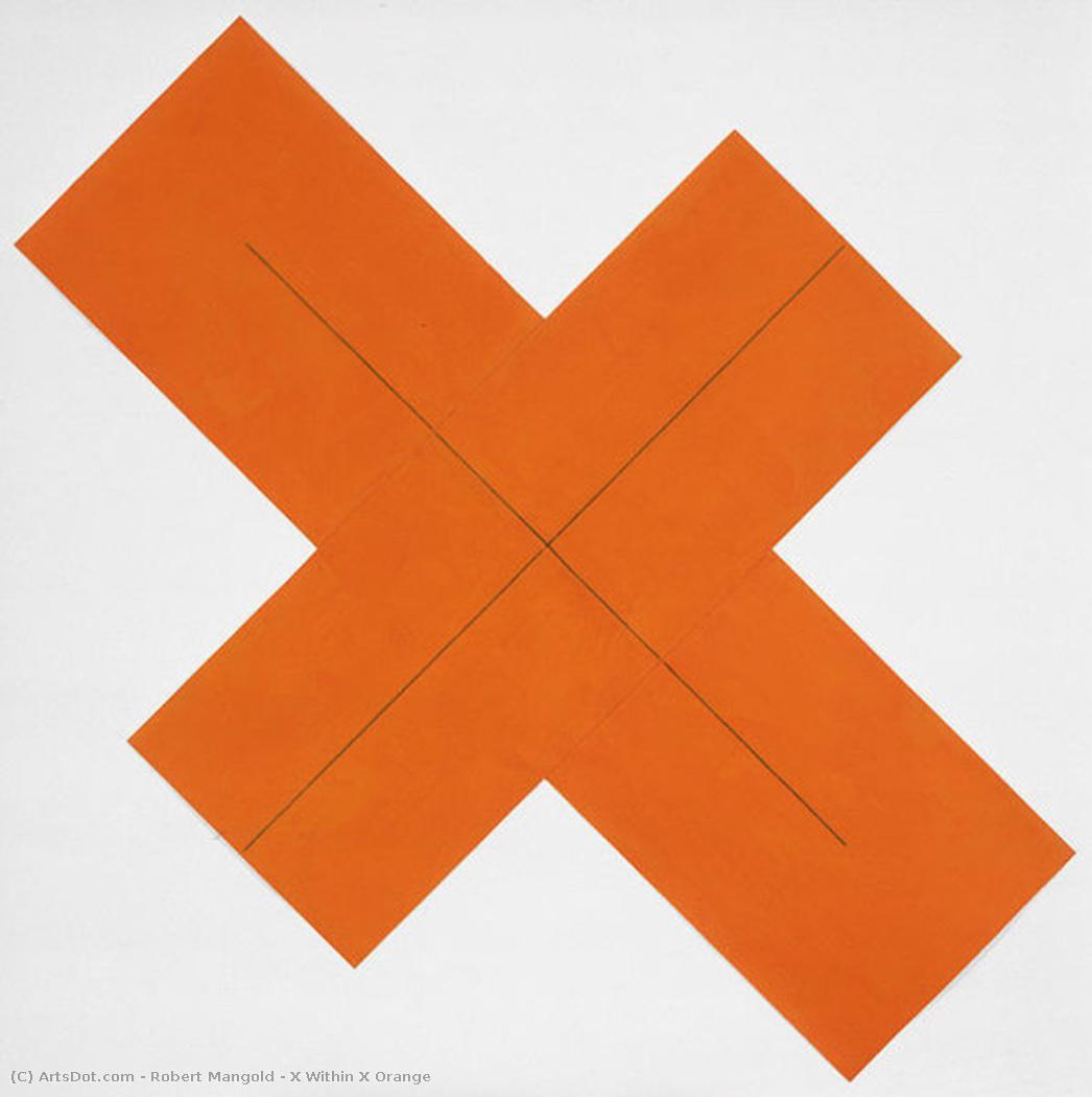 X Within X Orange — Robert Mangold