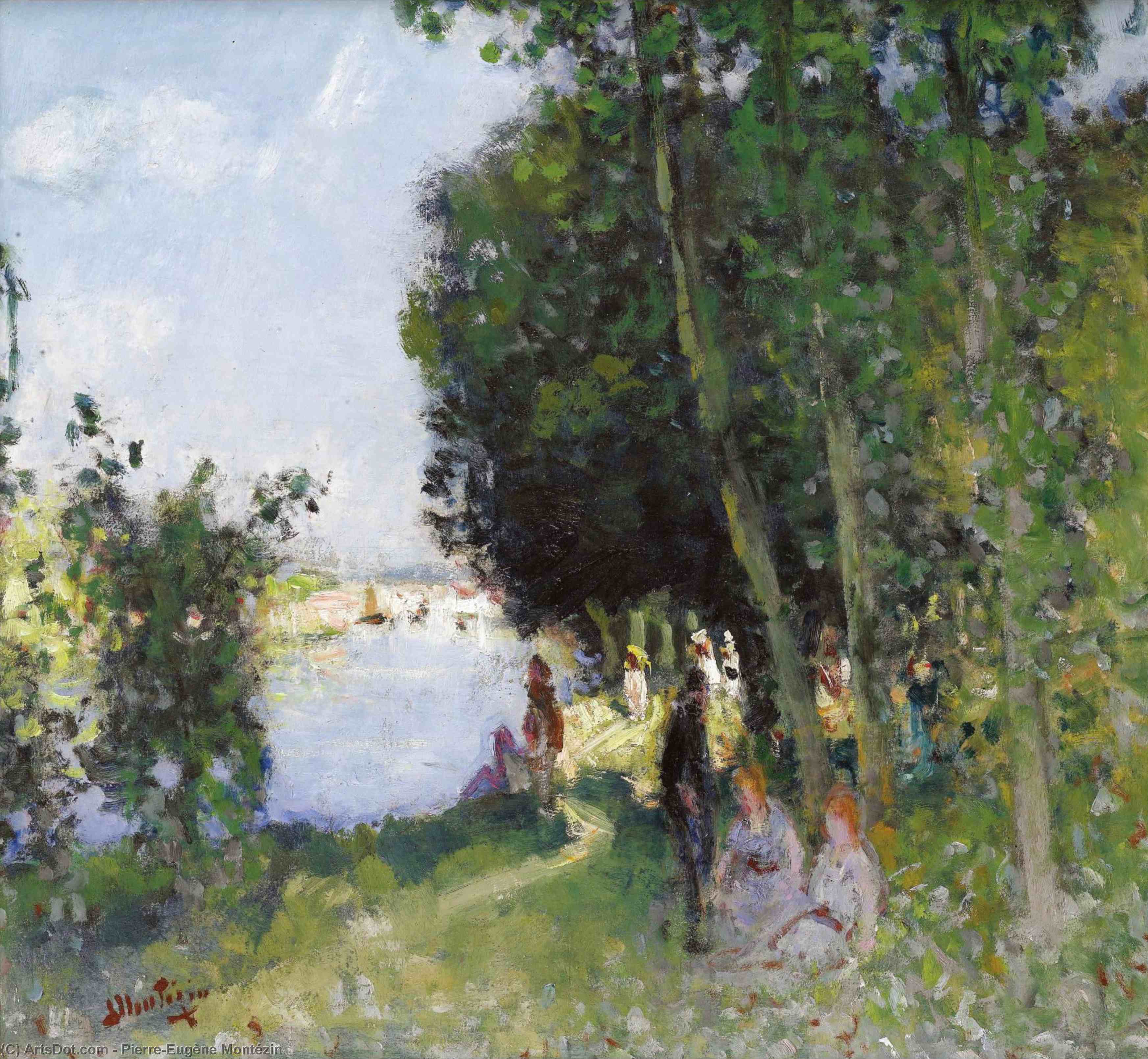 Sunday At The Seashore — Pierre-eugène Montézin