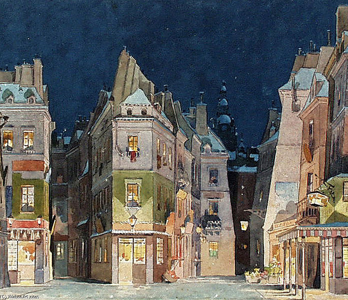 A Paris Street — Adolf Hohenstein