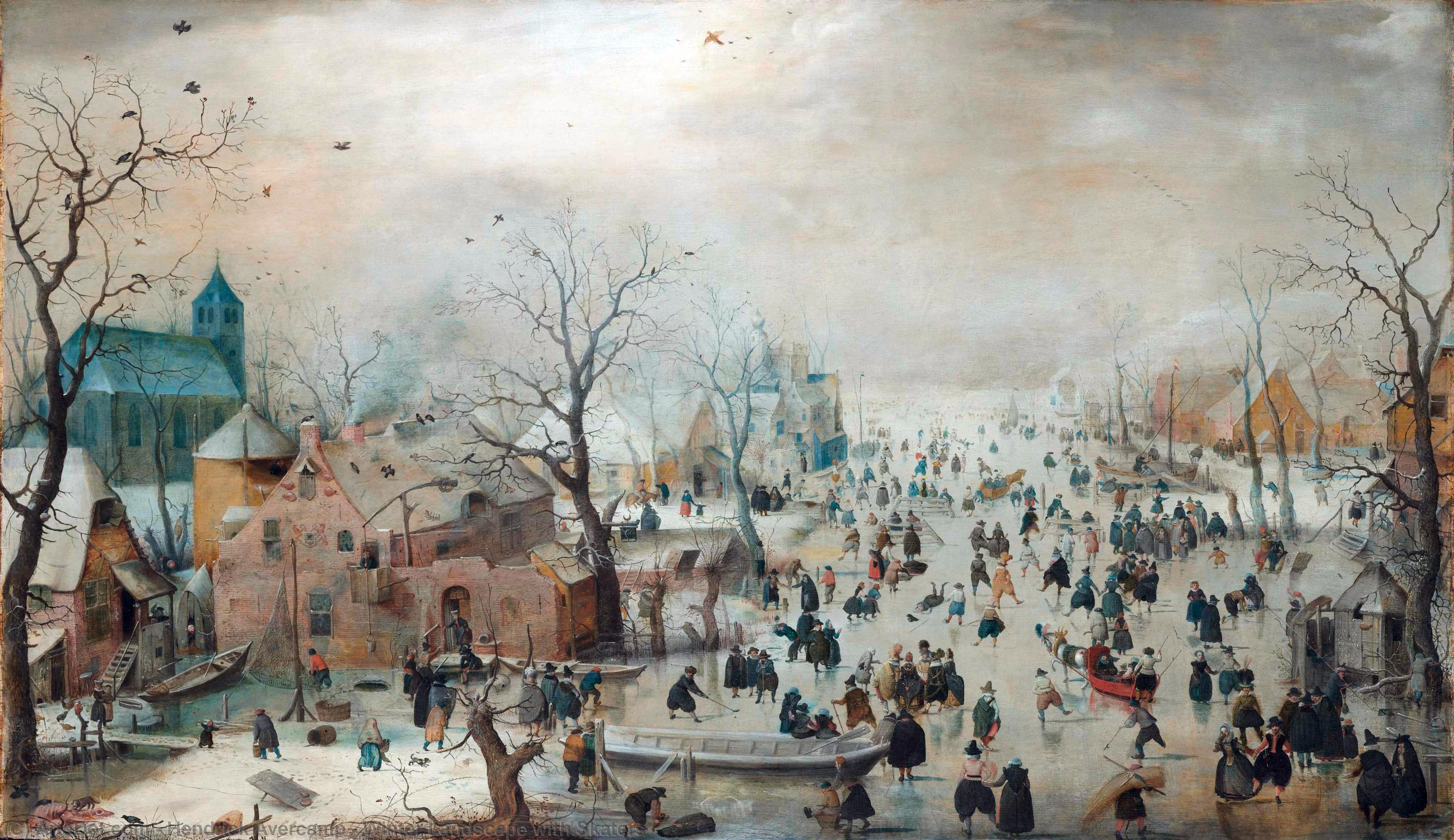 Winter Landscape With Skaters — Hendrik Avercamp