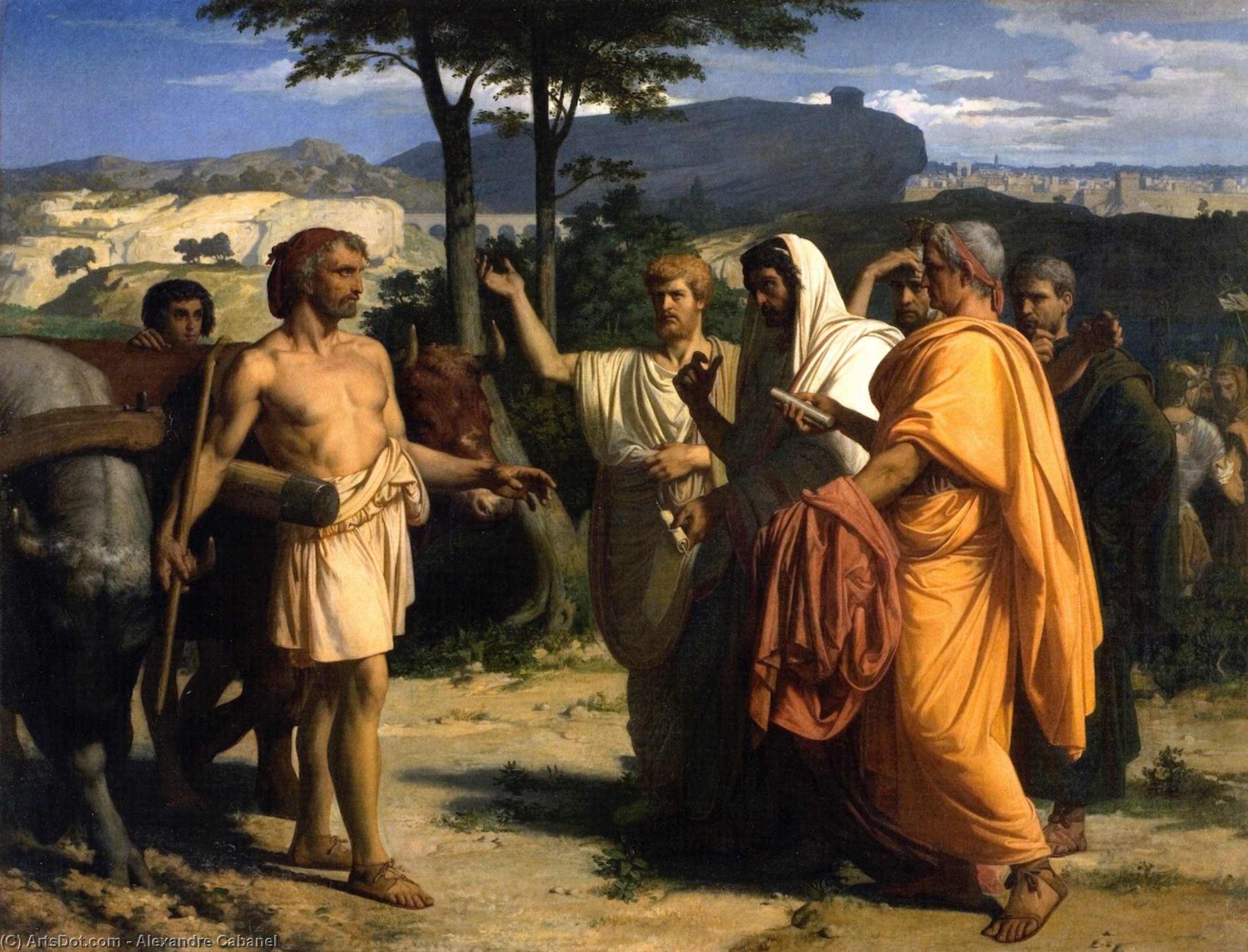 Los Enviados Del Senado Ofrecen La Dictadura A Cincinato — Alexandre Cabanel