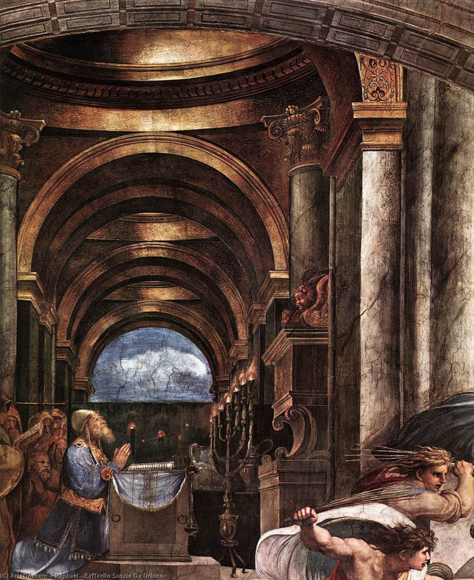 Stanze Vaticane - L'expulsion De Héliodore — Raphaël