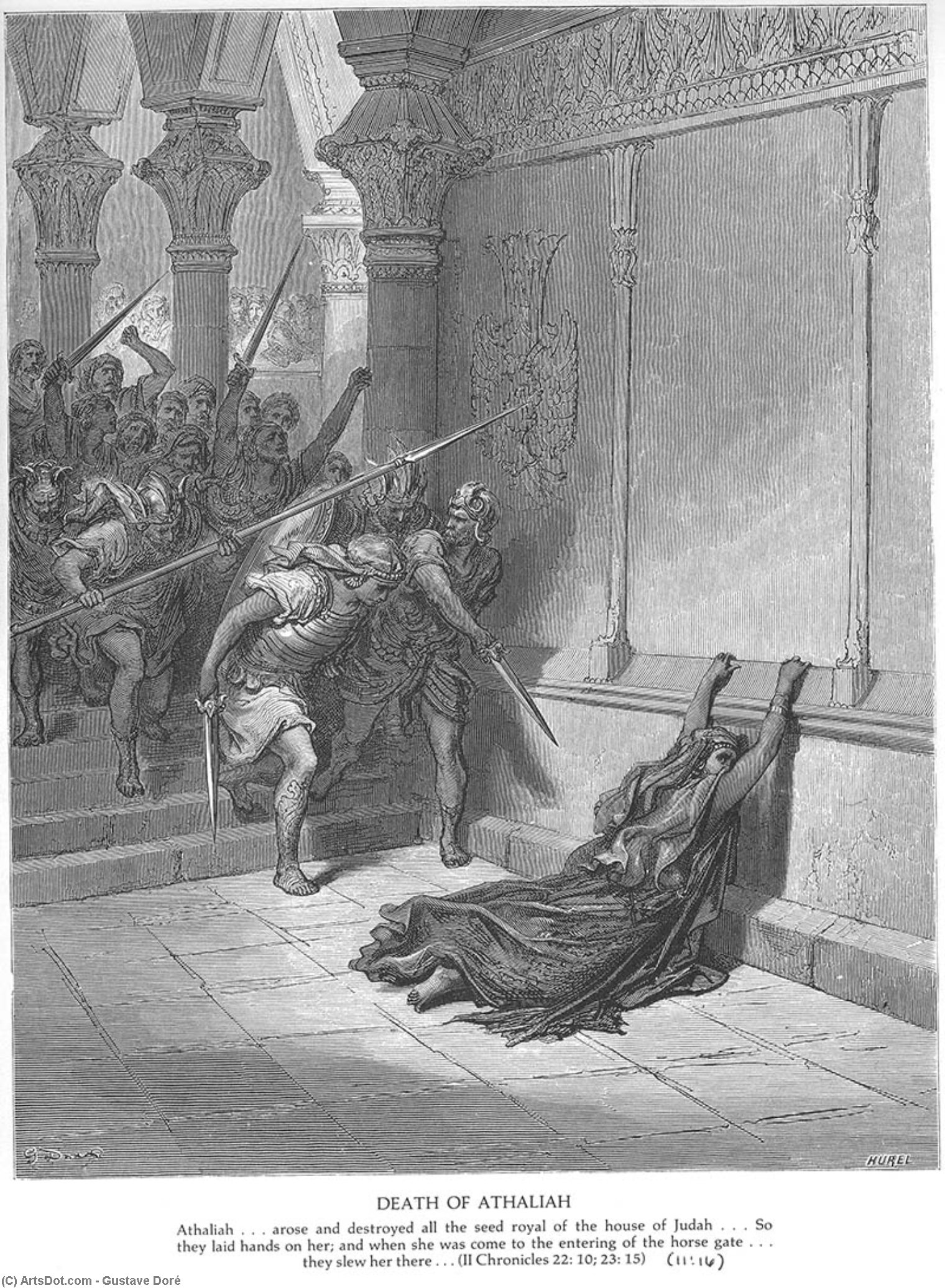 Smrt Athalije — Gustave Doré