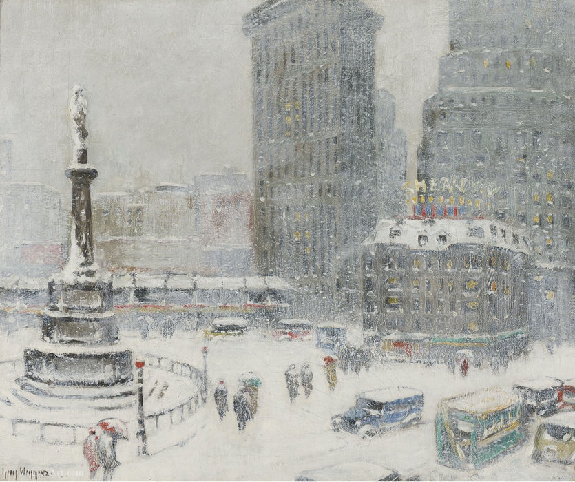 Columbus Circle, (1936) — Guy Carleton Wiggins