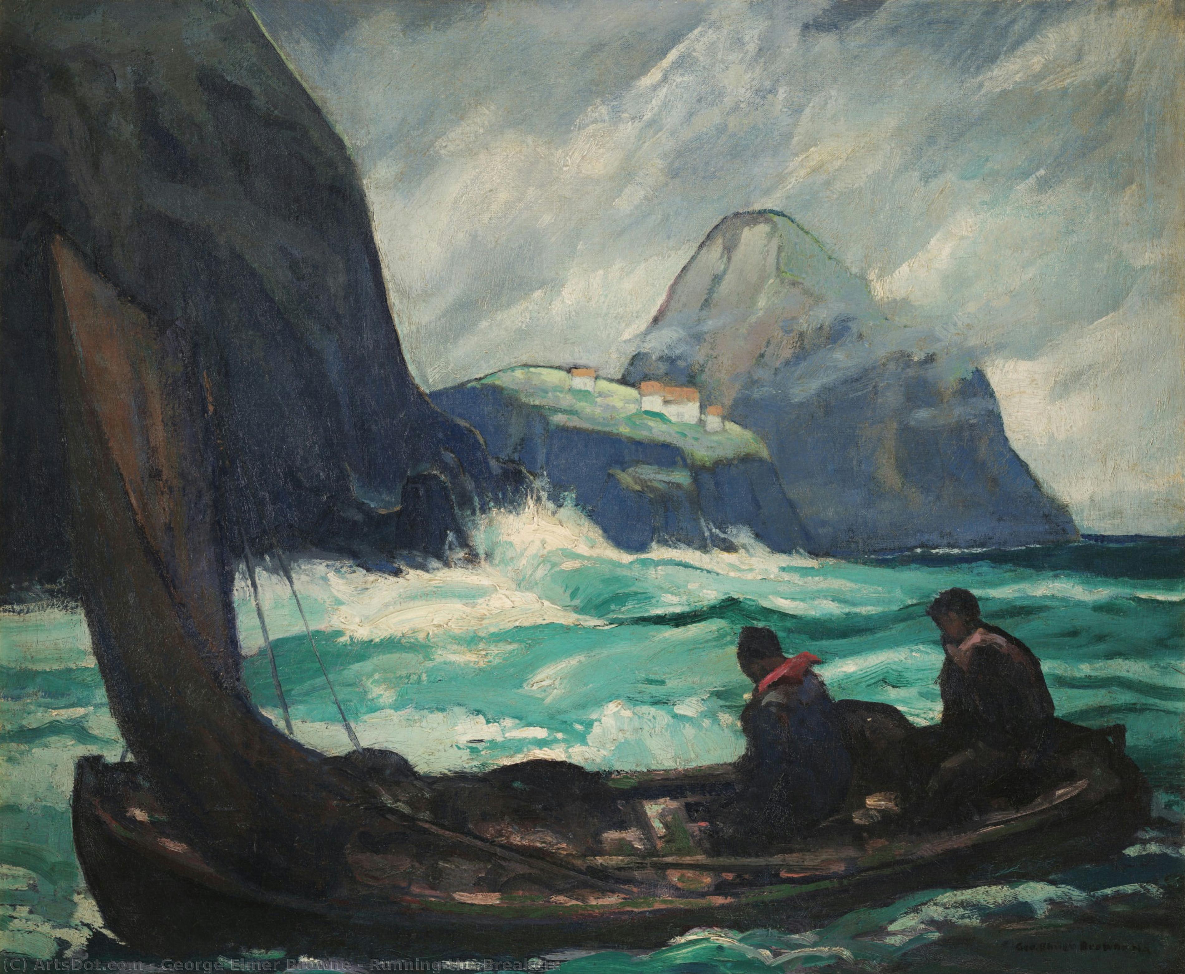 Running The Breakers — George Elmer Browne