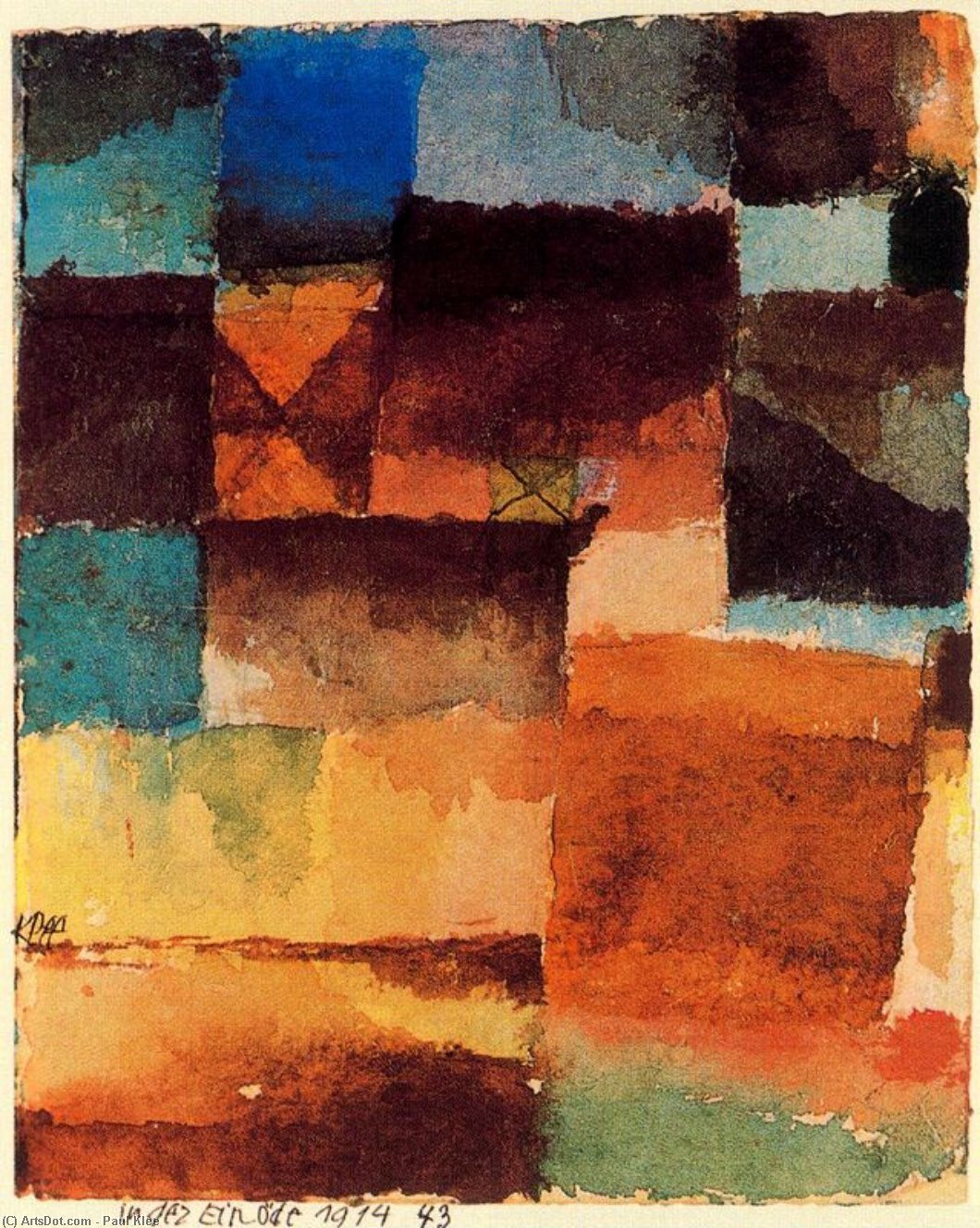 Jardin Dans La Colonie Européenne De Saint-germain À Tunis — Paul Klee