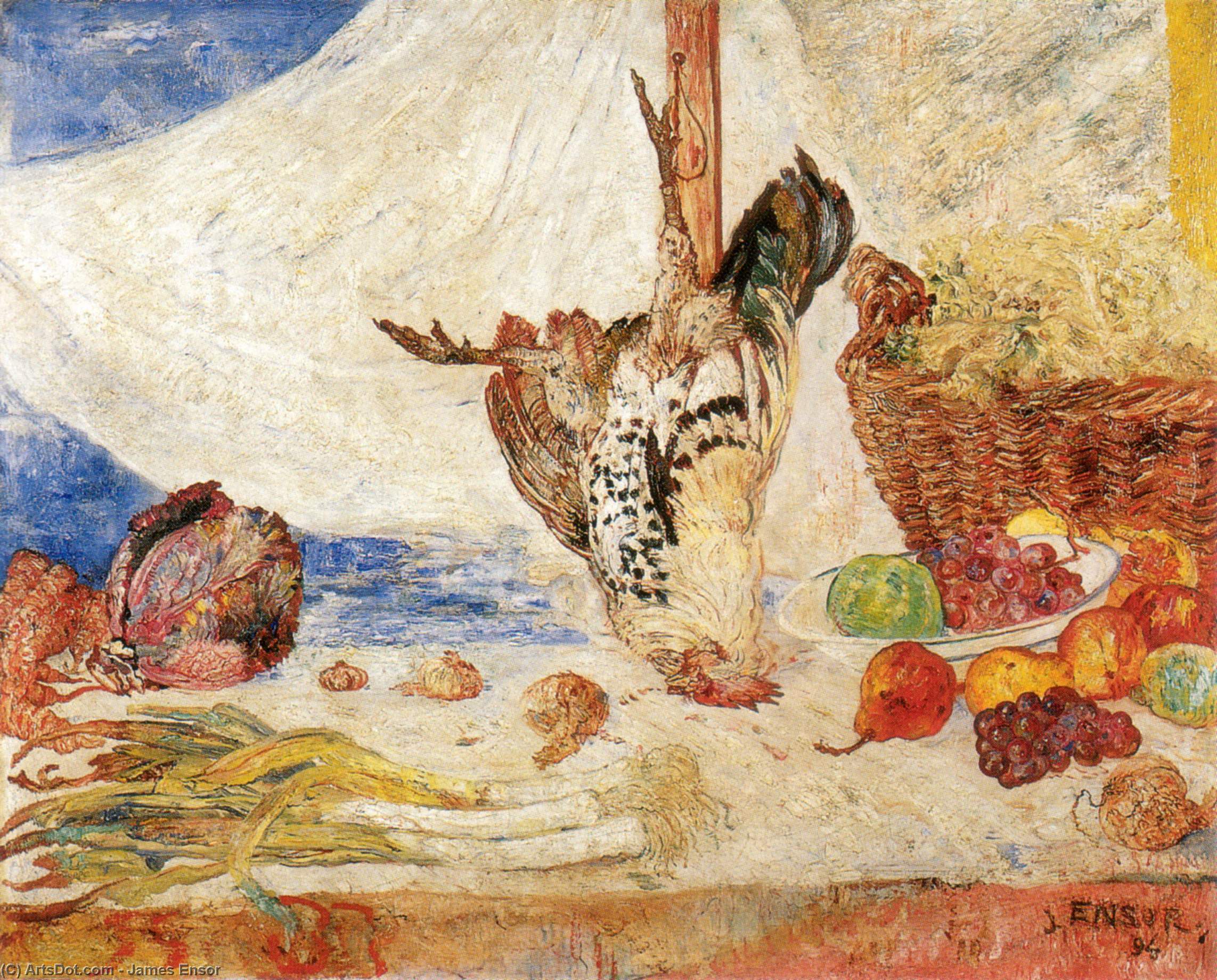 The Dead Cockerel — James Ensor