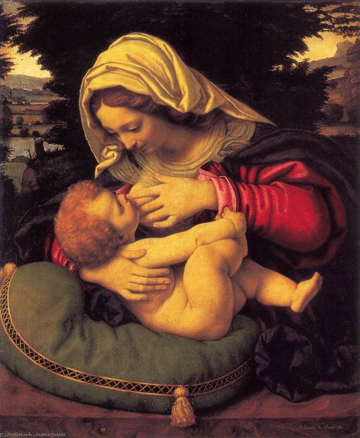 La Vierge Au Coussin Vert — Andrea Solario
