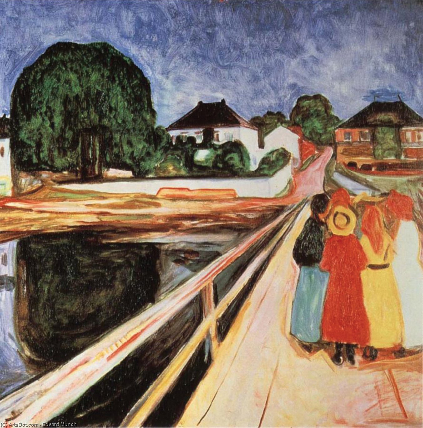 Mädchen Auf Einer Brücke — Edvard Munch