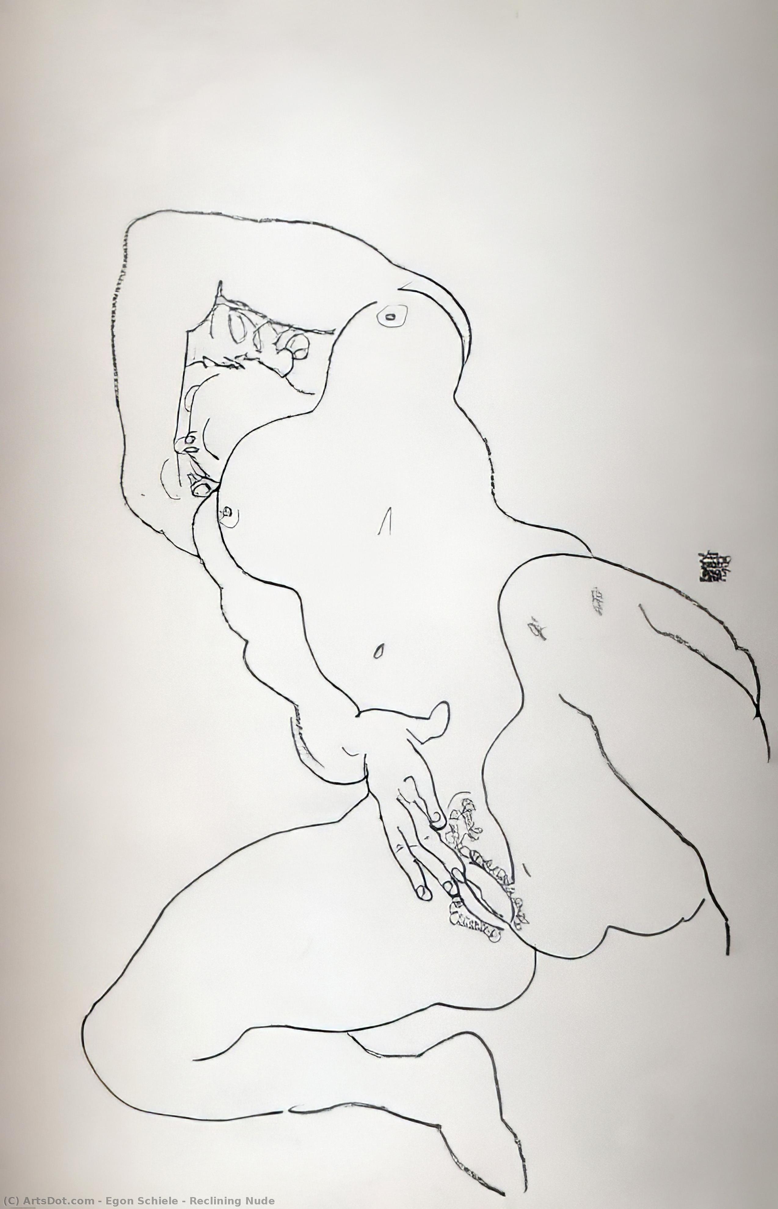 Liegender Nackt — Egon Schiele