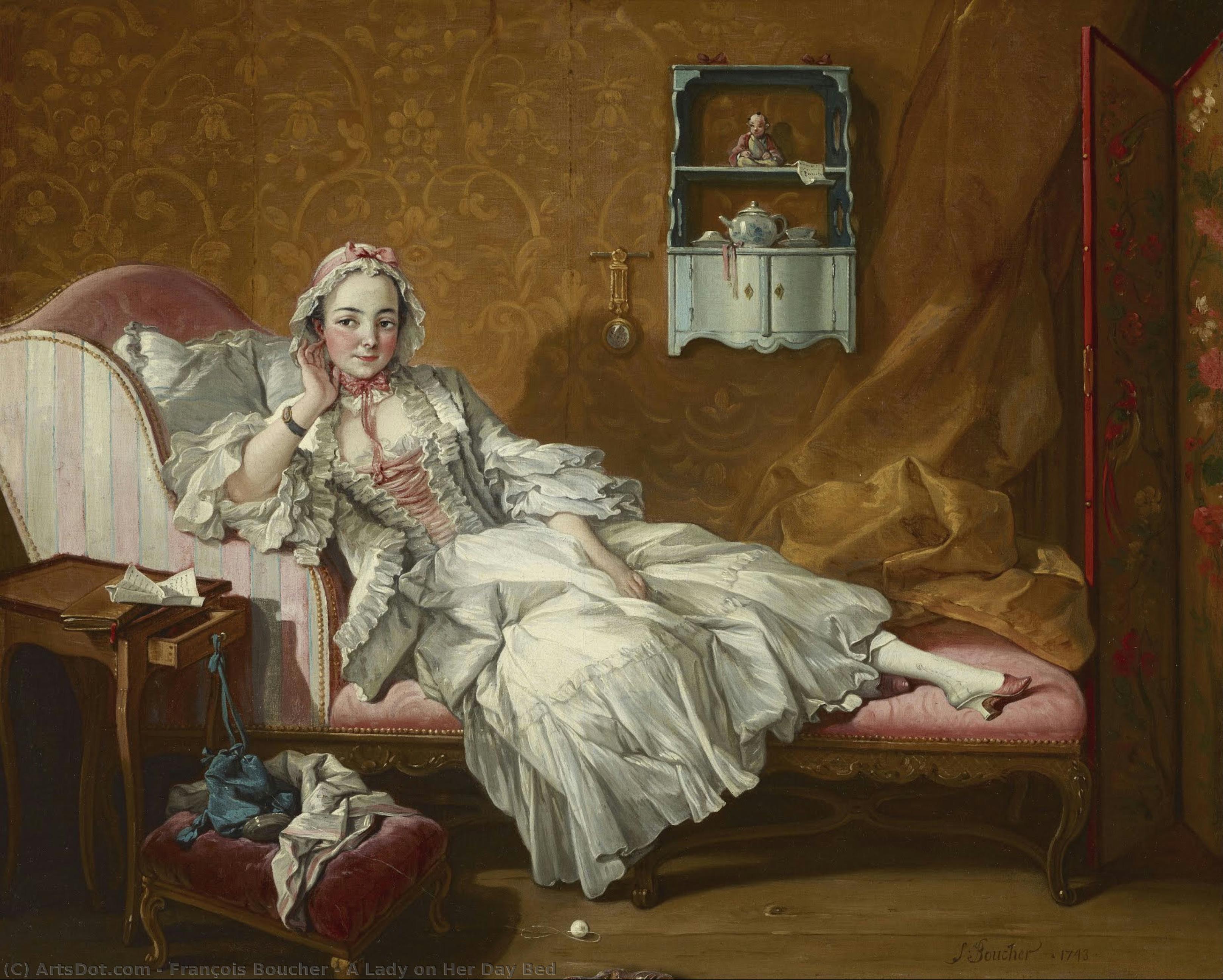 A Lady On Her Day Bed — François Boucher
