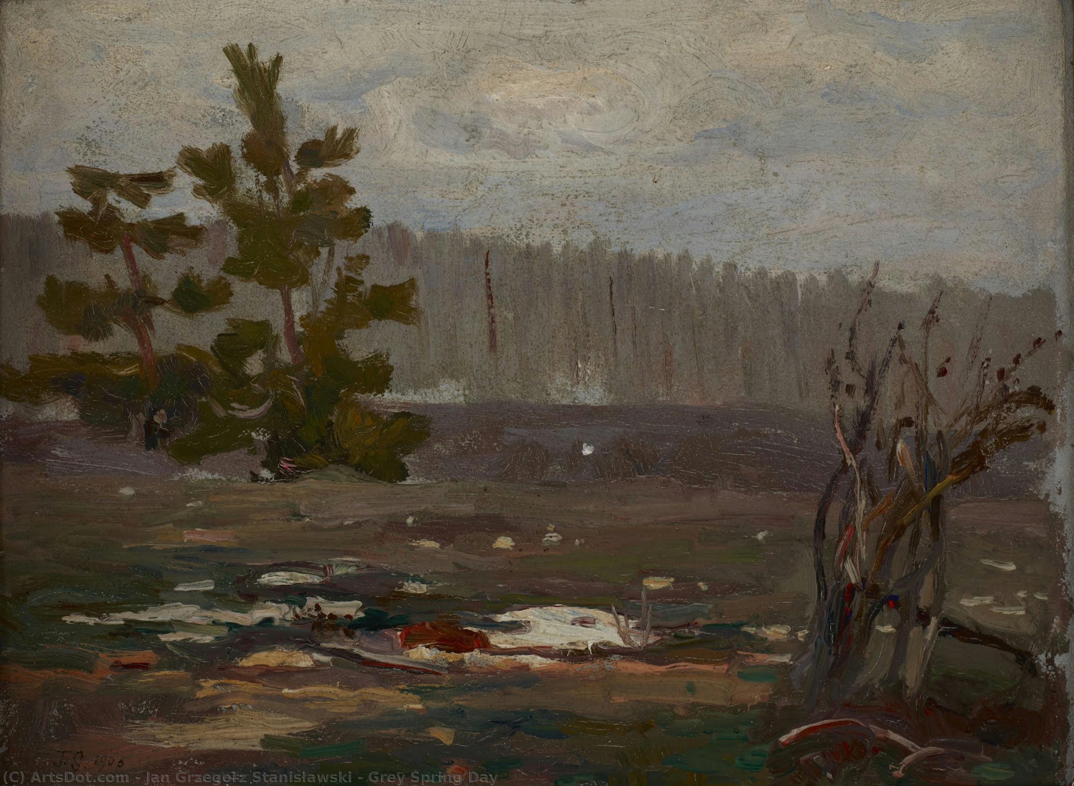 Grey Spring Day — Jan Stanisławski