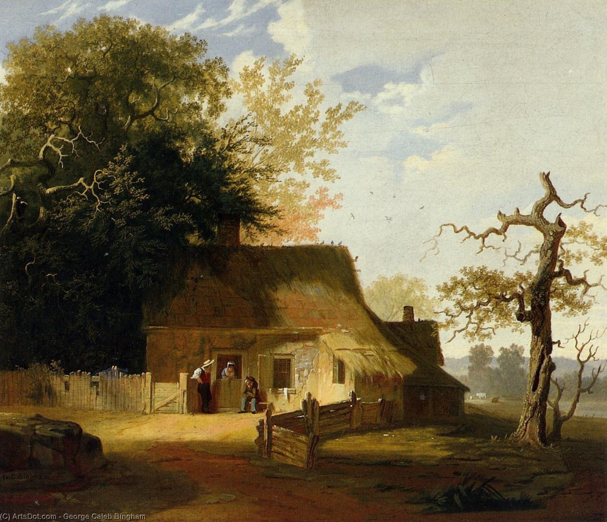 Cottage Scene — George Caleb Bingham