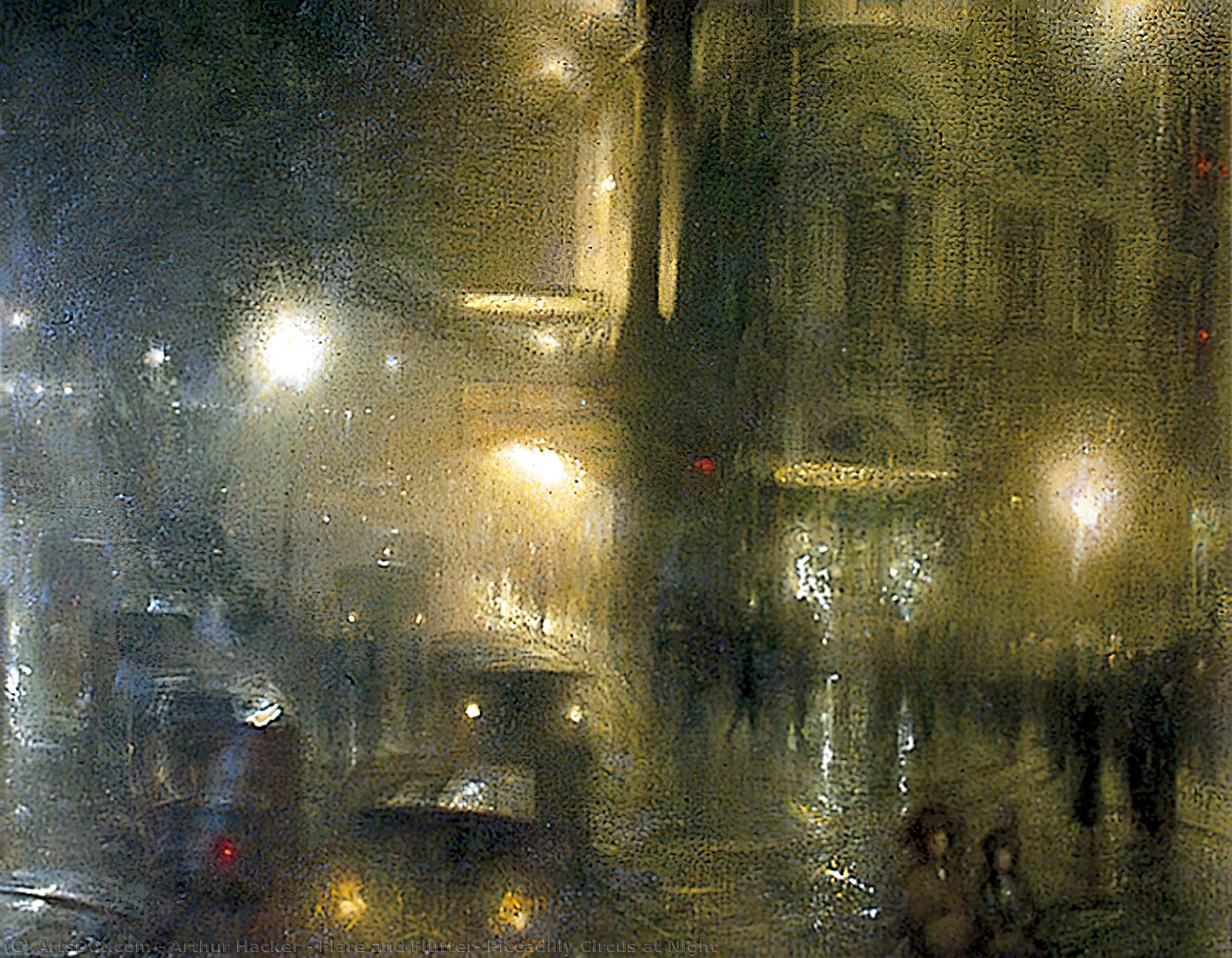 Flare And Flutter: Piccadilly Circus At Night — アーサー・ハッカー