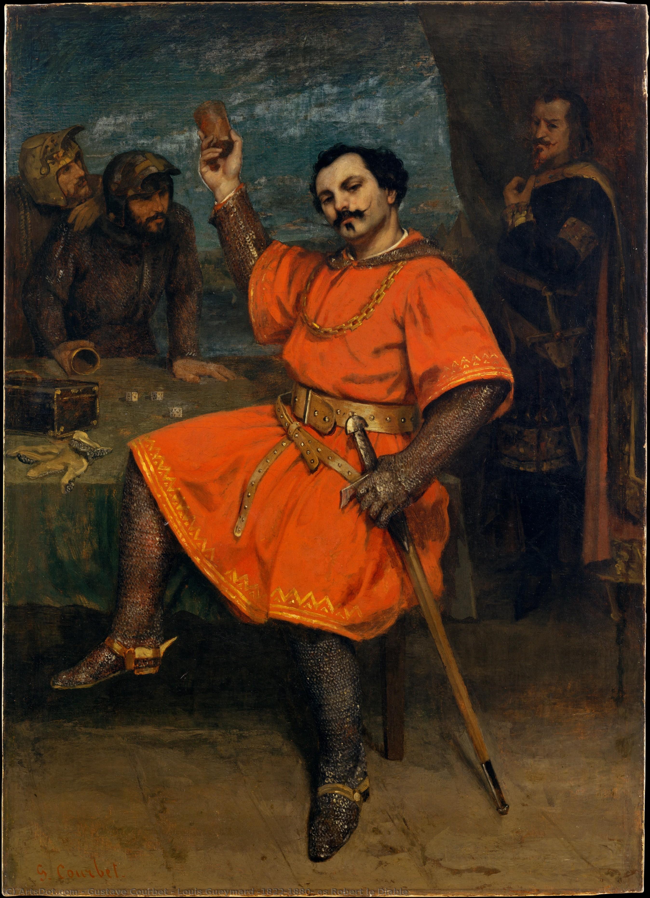 Louis Gueymard (1822–1880) As Robert Le Diable — Gustave Courbet