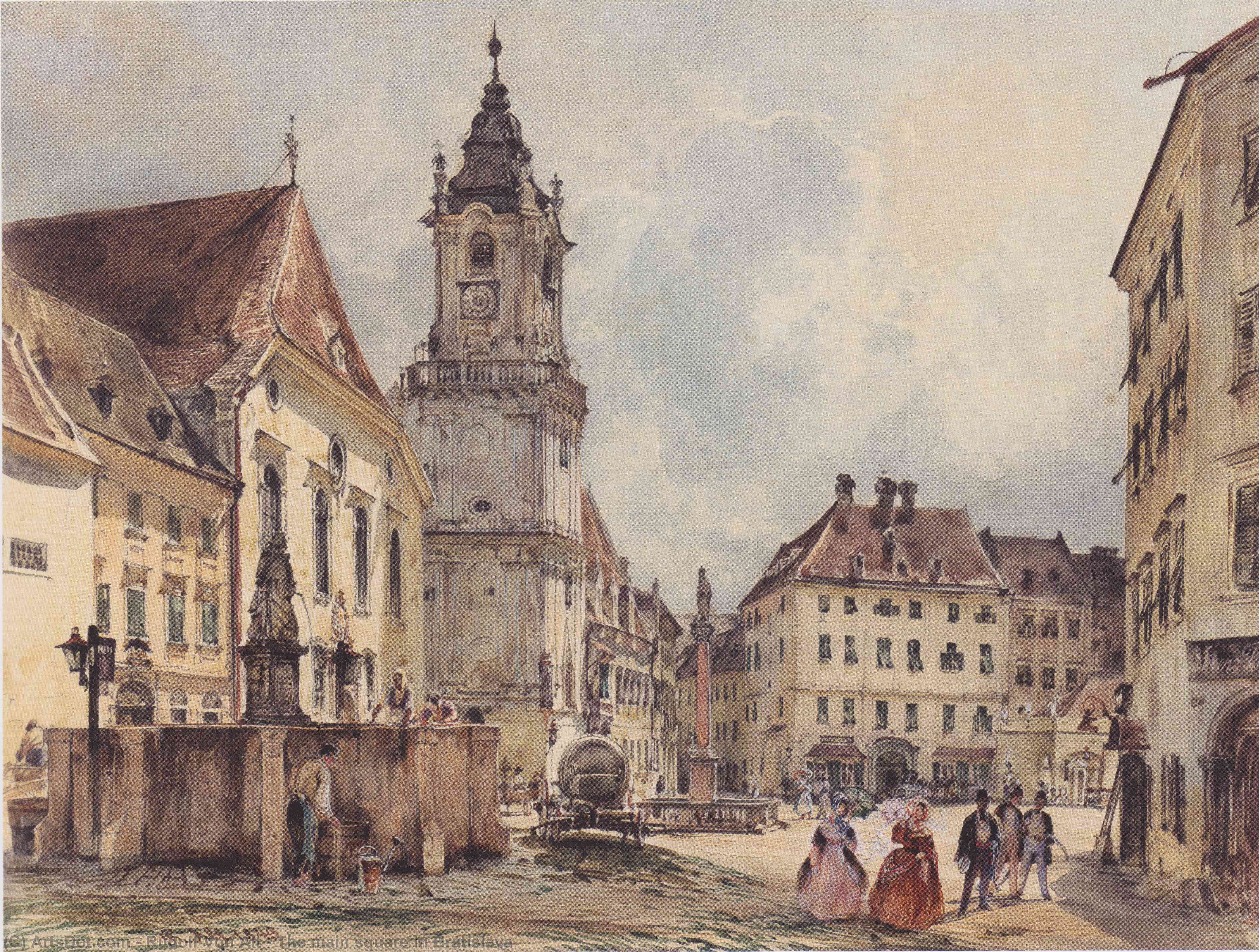 The Main Square In Bratislava — Rudolf Von Alt