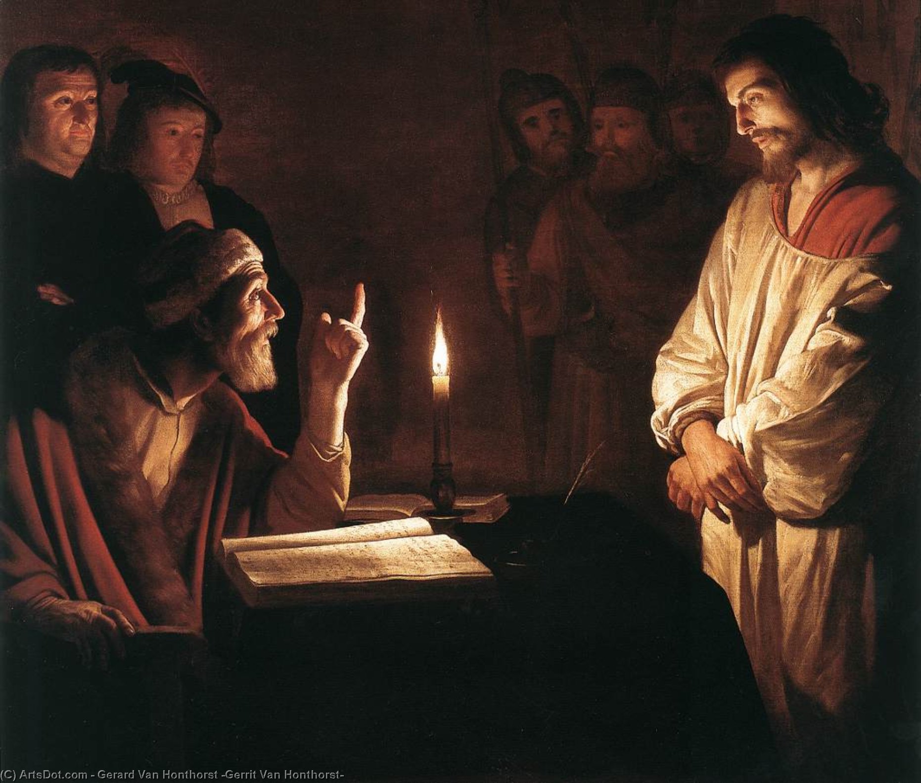 Christ Devant Le Grand Prêtre (détail) — Gérard Van Honthorst